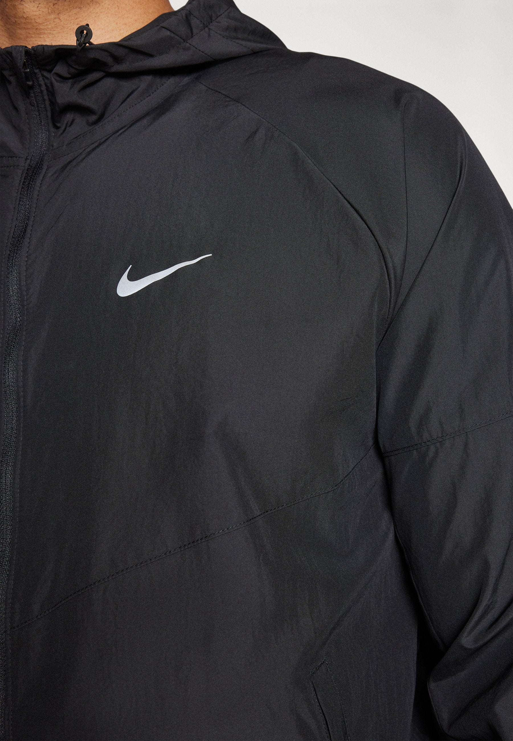 Running jacket - black/reflective silver