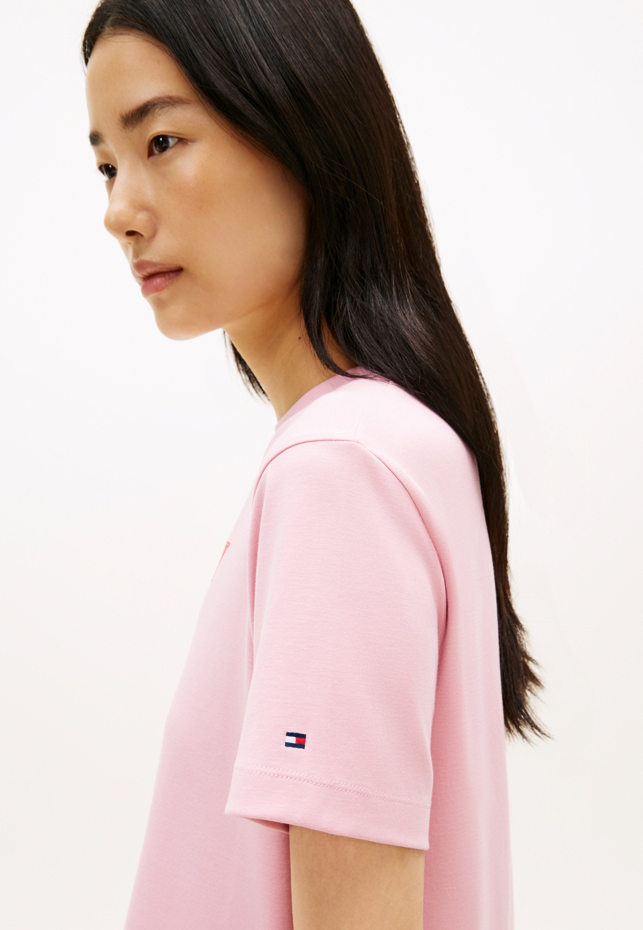 T-SHIRT EN MAILLE INTERLOCK AVEC LOGO - T-shirt imprimé - bonita pink