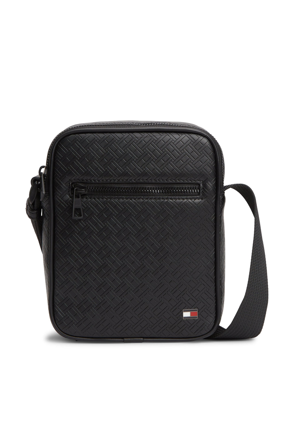 EMBOSSED FLAG CROSSBODY REPORTER BAG - Cross body bag - black