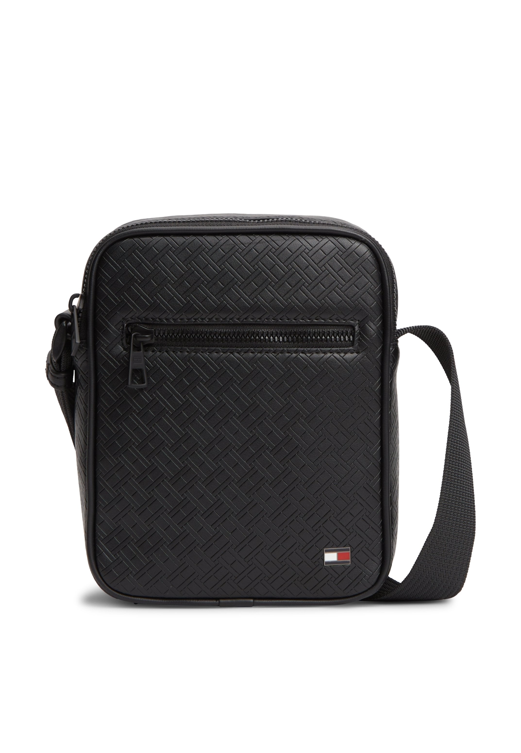 EMBOSSED FLAG CROSSBODY REPORTER BAG - Cross body bag - black