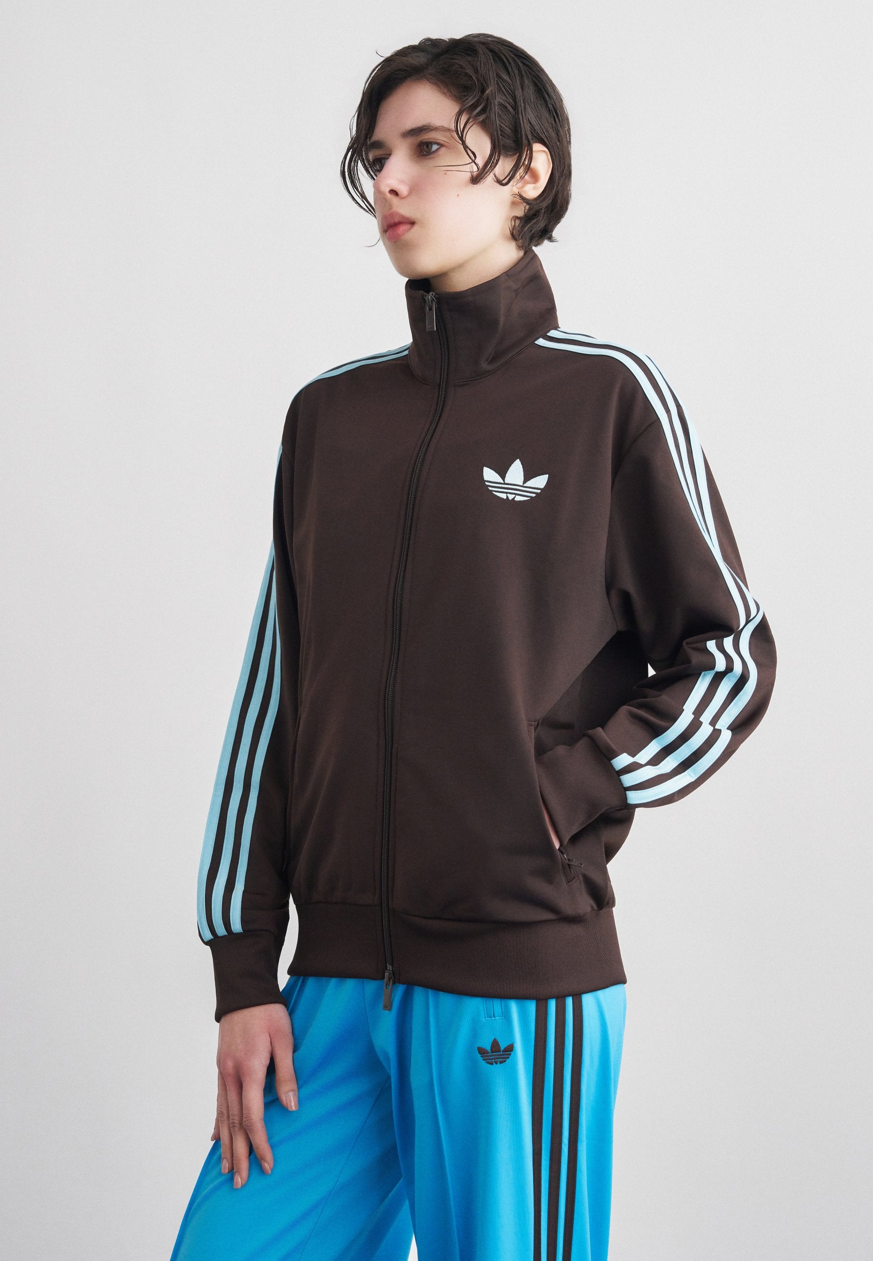 HAUT DE SURVÊTEMENT FIREBIRD TRACK LOOSE - Veste d'entraînement - aurora coffee/icey blue