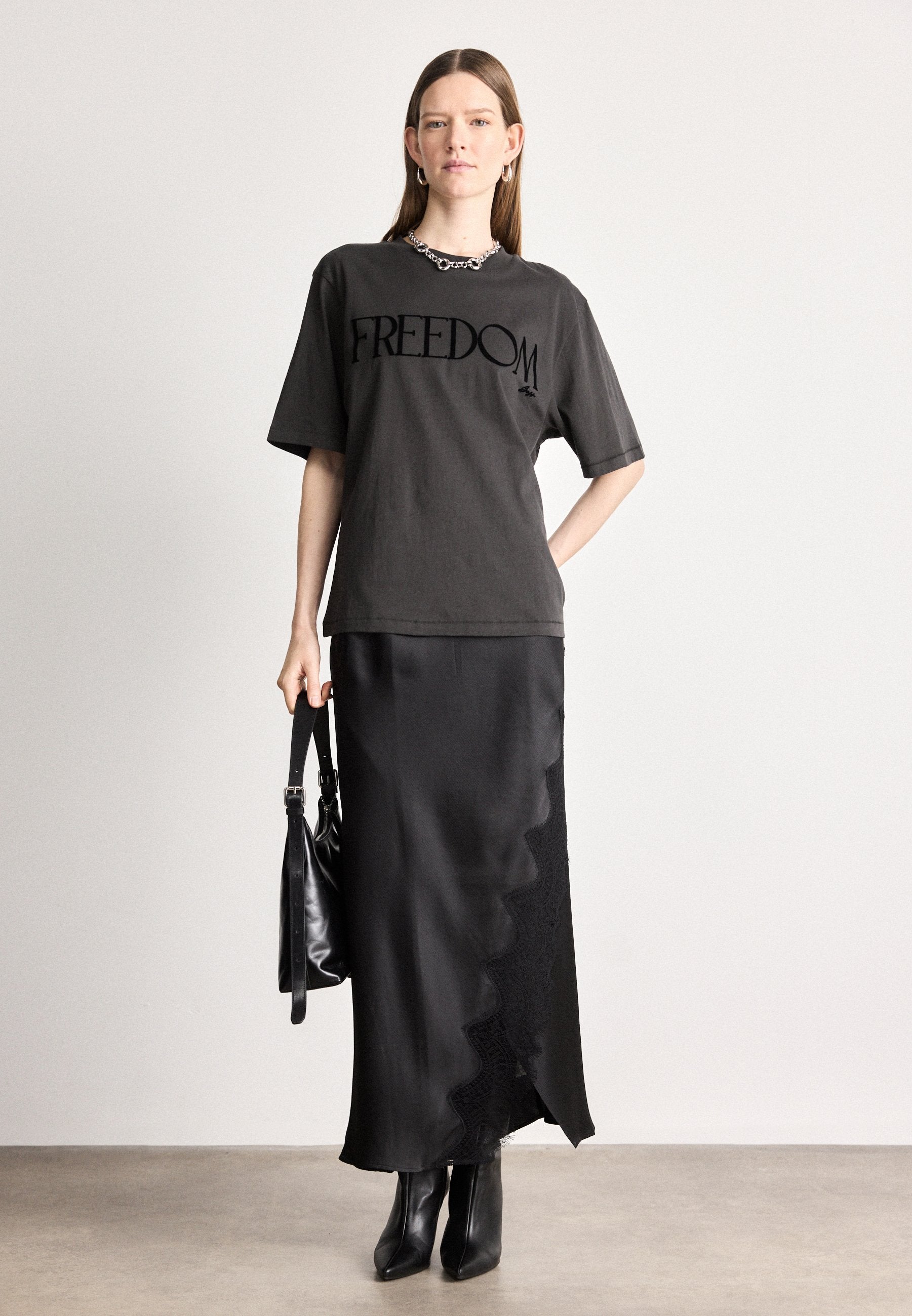 EREGULAR - Print T-shirt - open grey
