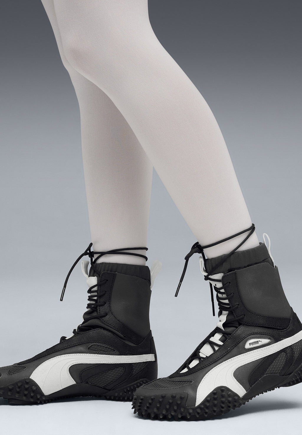 MOSTRO MID - Lace-up ankle boots - puma black-puma white