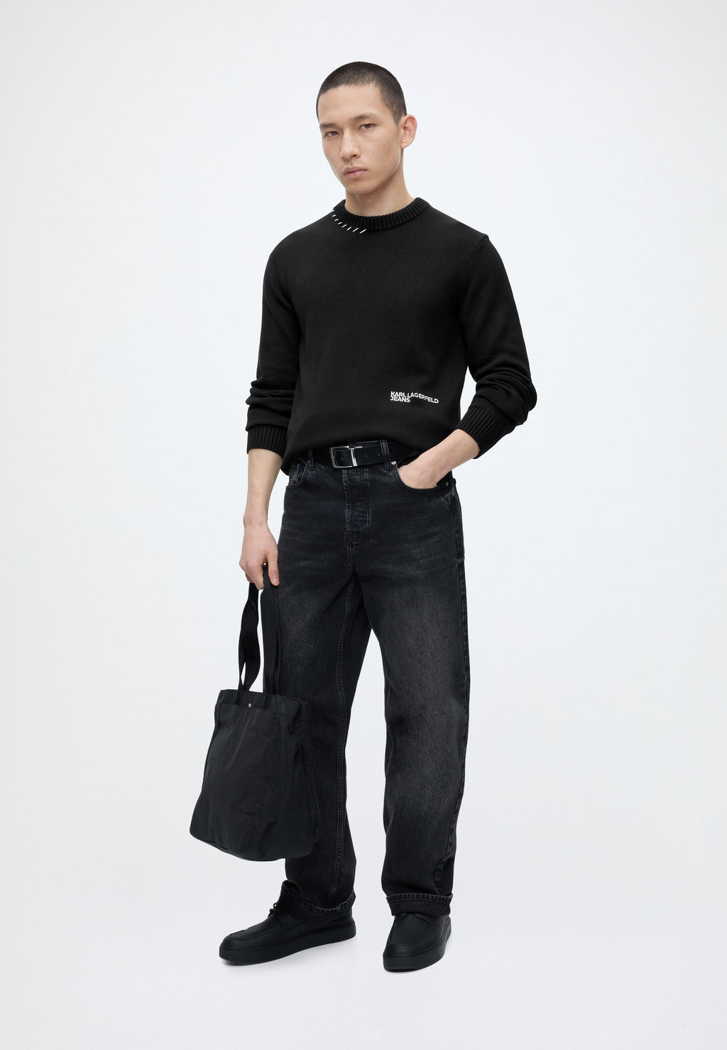 LOGO SWEATER - Jumper - black
