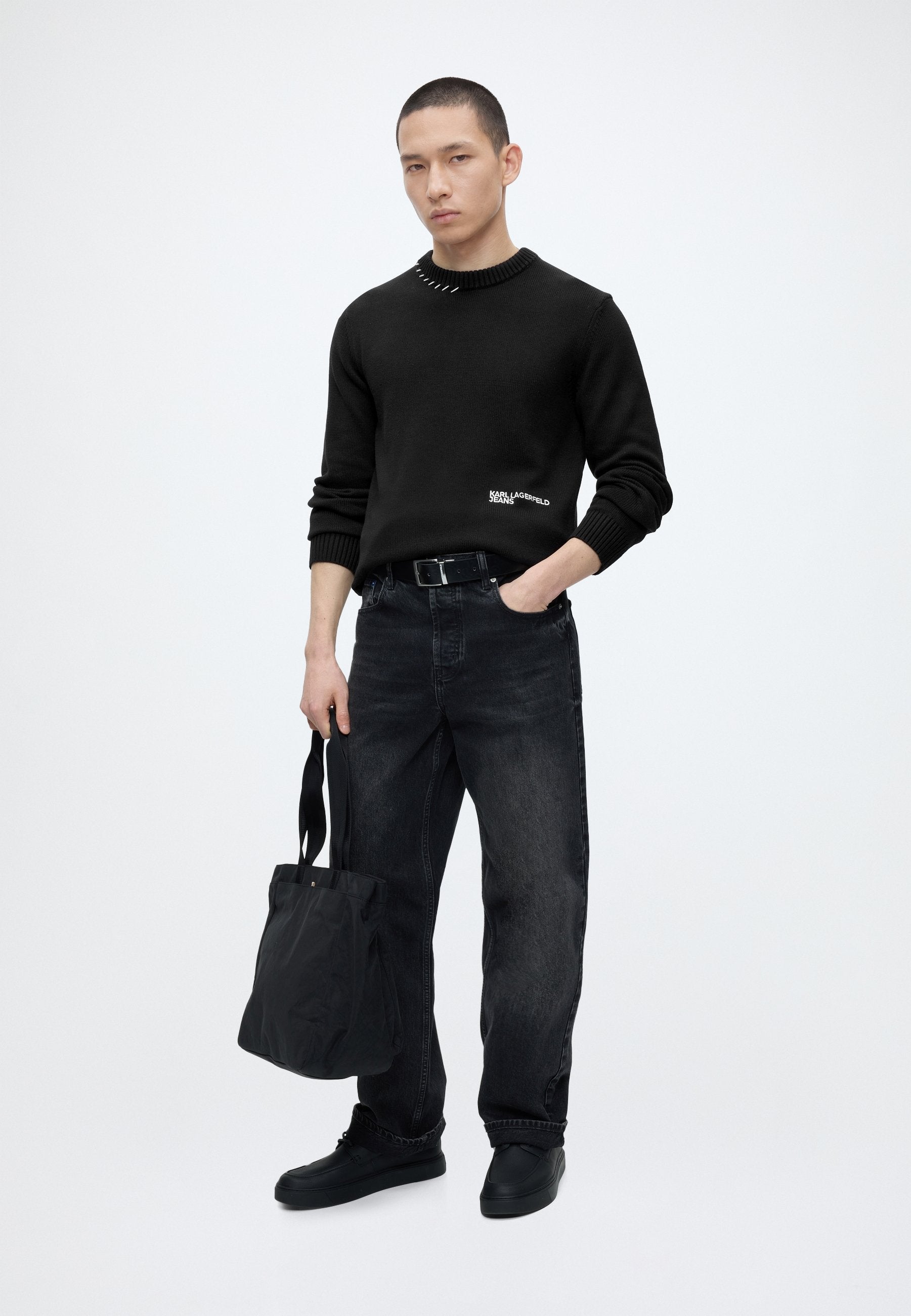 LOGO SWEATER - Jumper - black