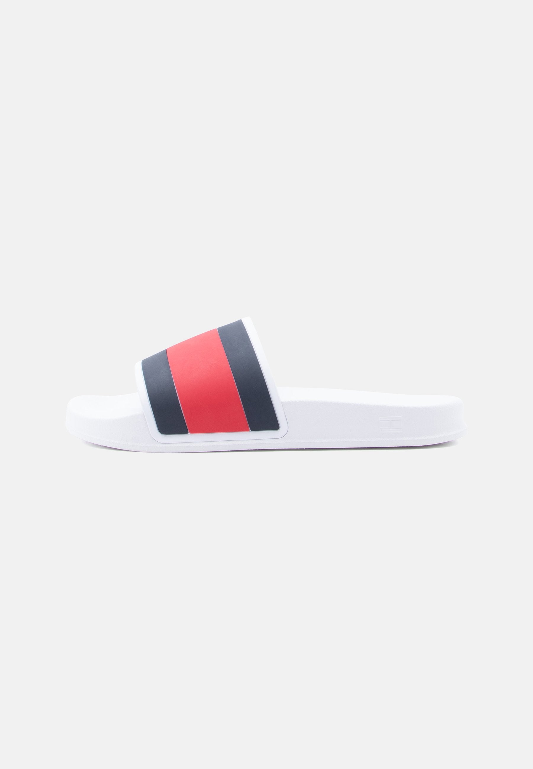 FLAG STRAP POOL SLIDES - Mules - white