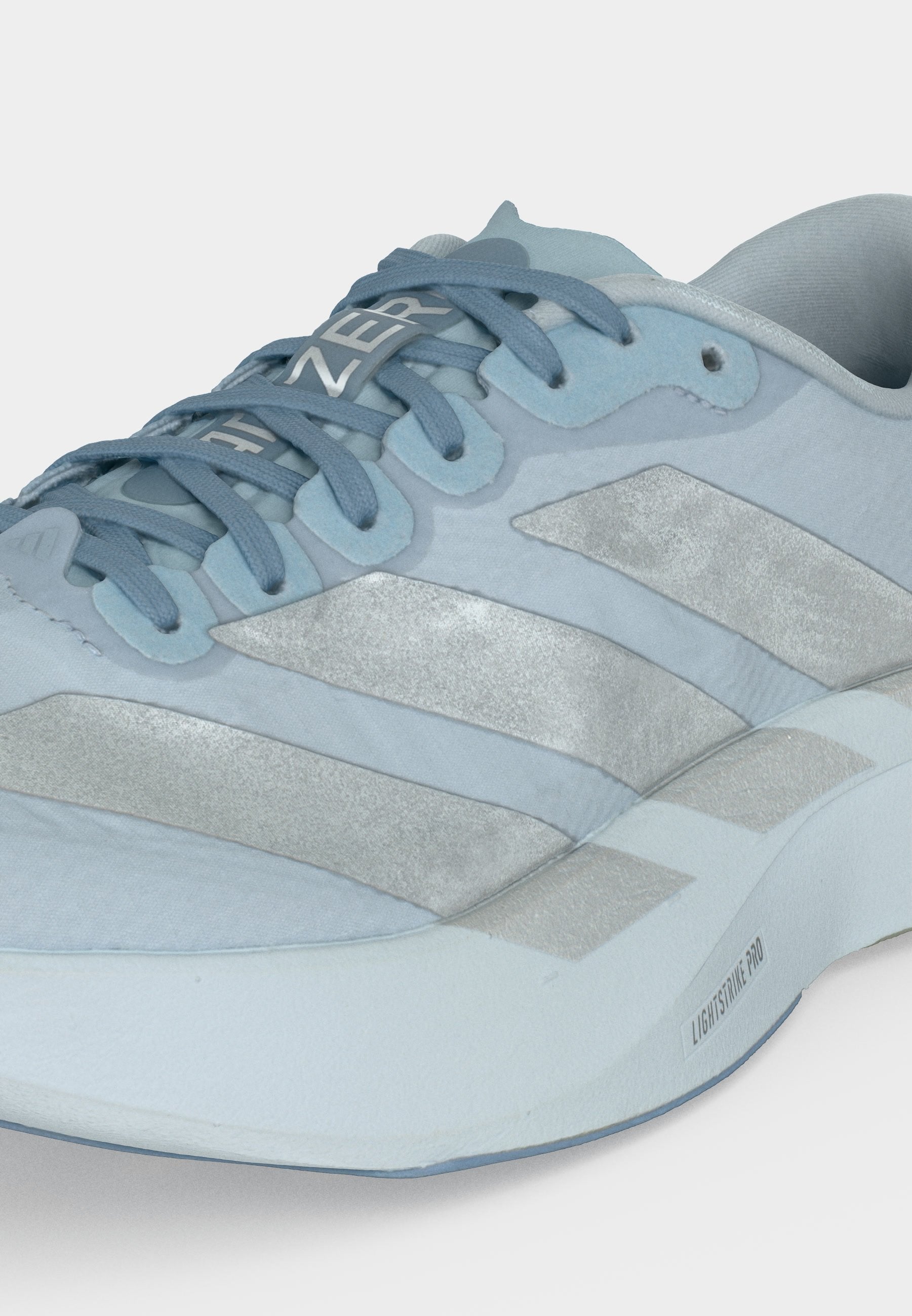 ADIZERO EVO SL WOVEN W - Road running shoes - halo blue/silver-coloured metallic/blue