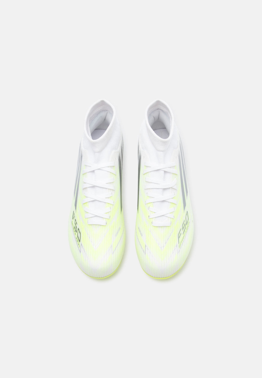 F50 SPARKFUSION LEAGUE MID CUT - Football boots artificial grass - footwear white/iron metallic/hi res yellow