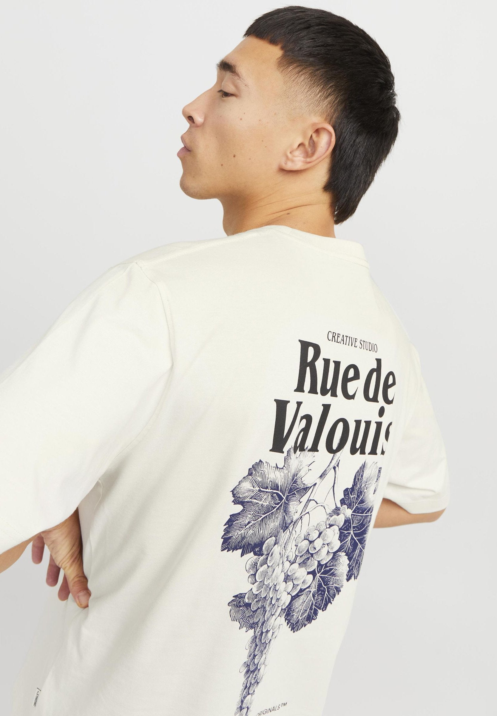 JORPAROS TEE - T-shirt imprimé - imprimé blanc antique:raisins
