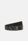 REVERSIBLE PLATE UNISEX - Belt - black/dark brown