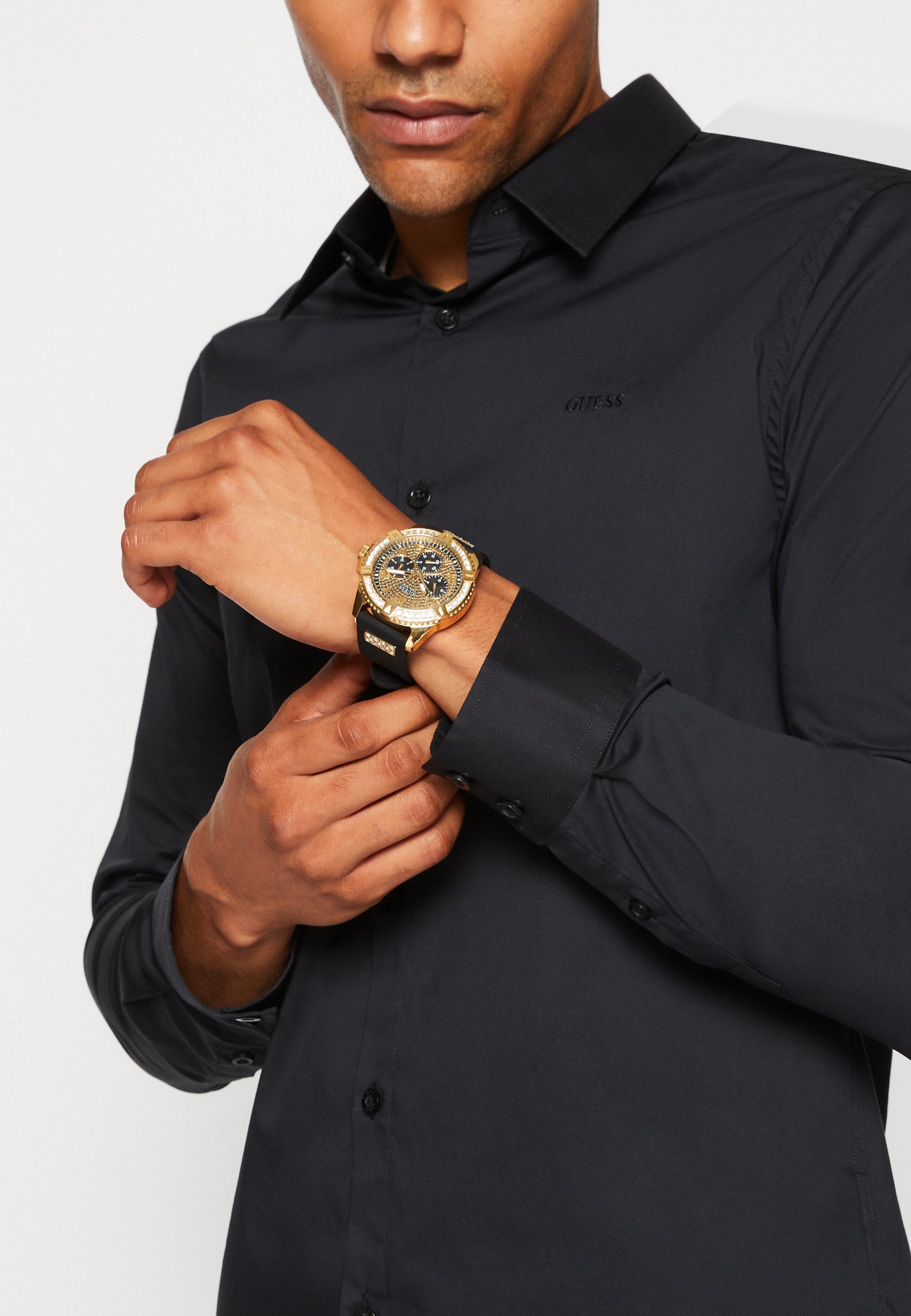 GS FRONTIER - Chronograph watch - black/gold-coloured