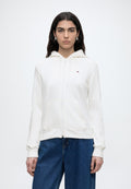 FLAG ZIP  - Zip-up sweatshirt - ecru