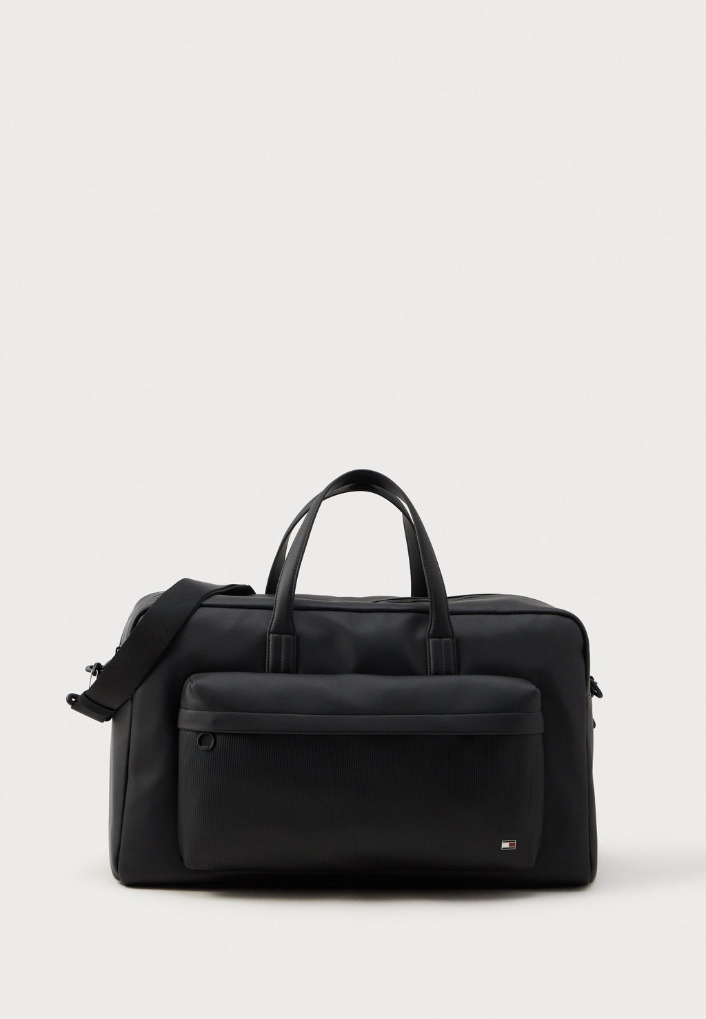 HILFIGER FLAG RIBBED POCKET DUFFEL BAG - Holdall - black