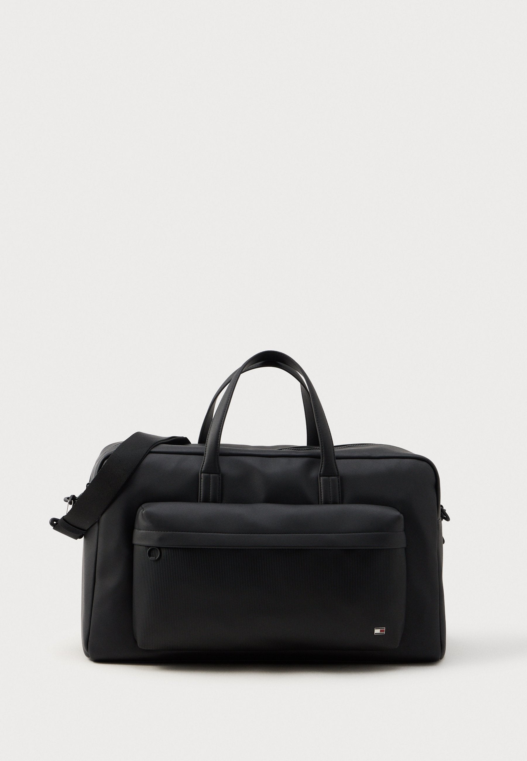 HILFIGER FLAG RIBBED POCKET DUFFEL BAG - Holdall - black