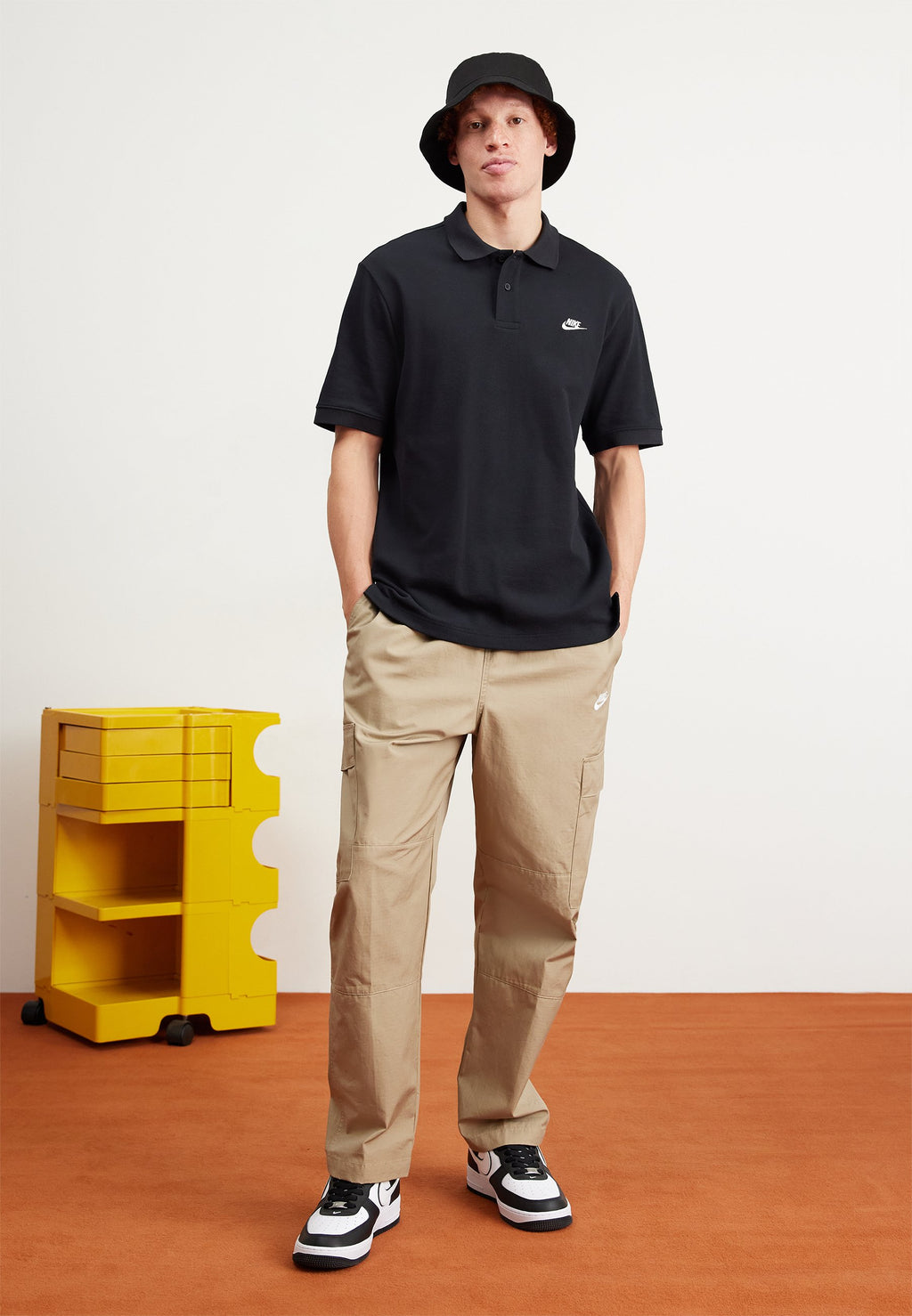 Polo shirt - black/white