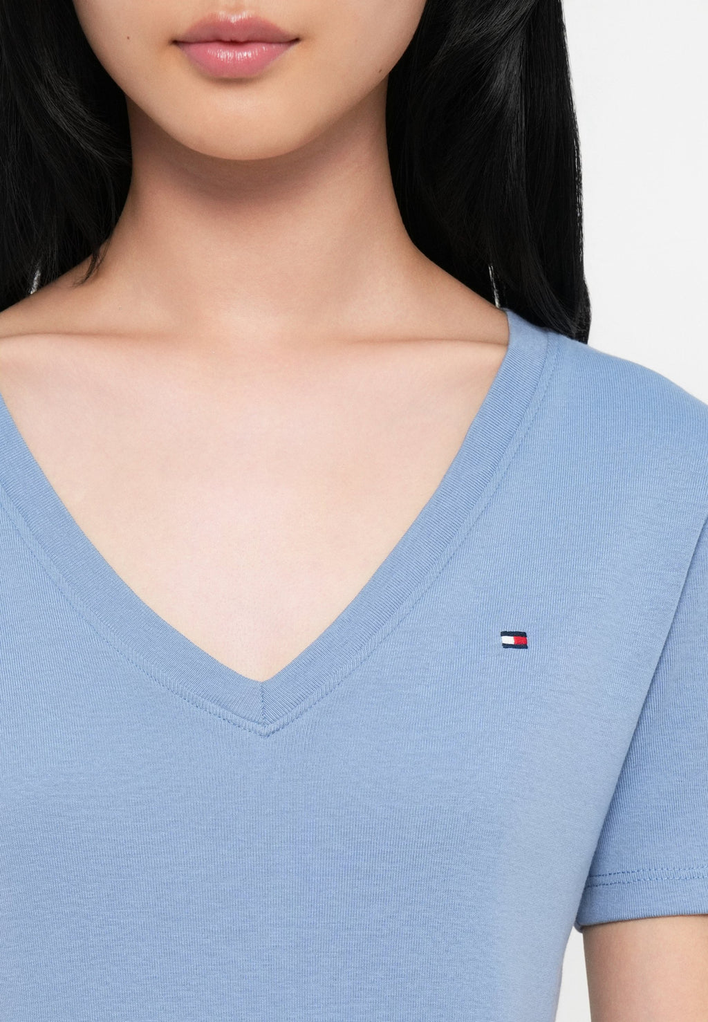 SLIM CODY V NECK - Basic T-shirt - clear water