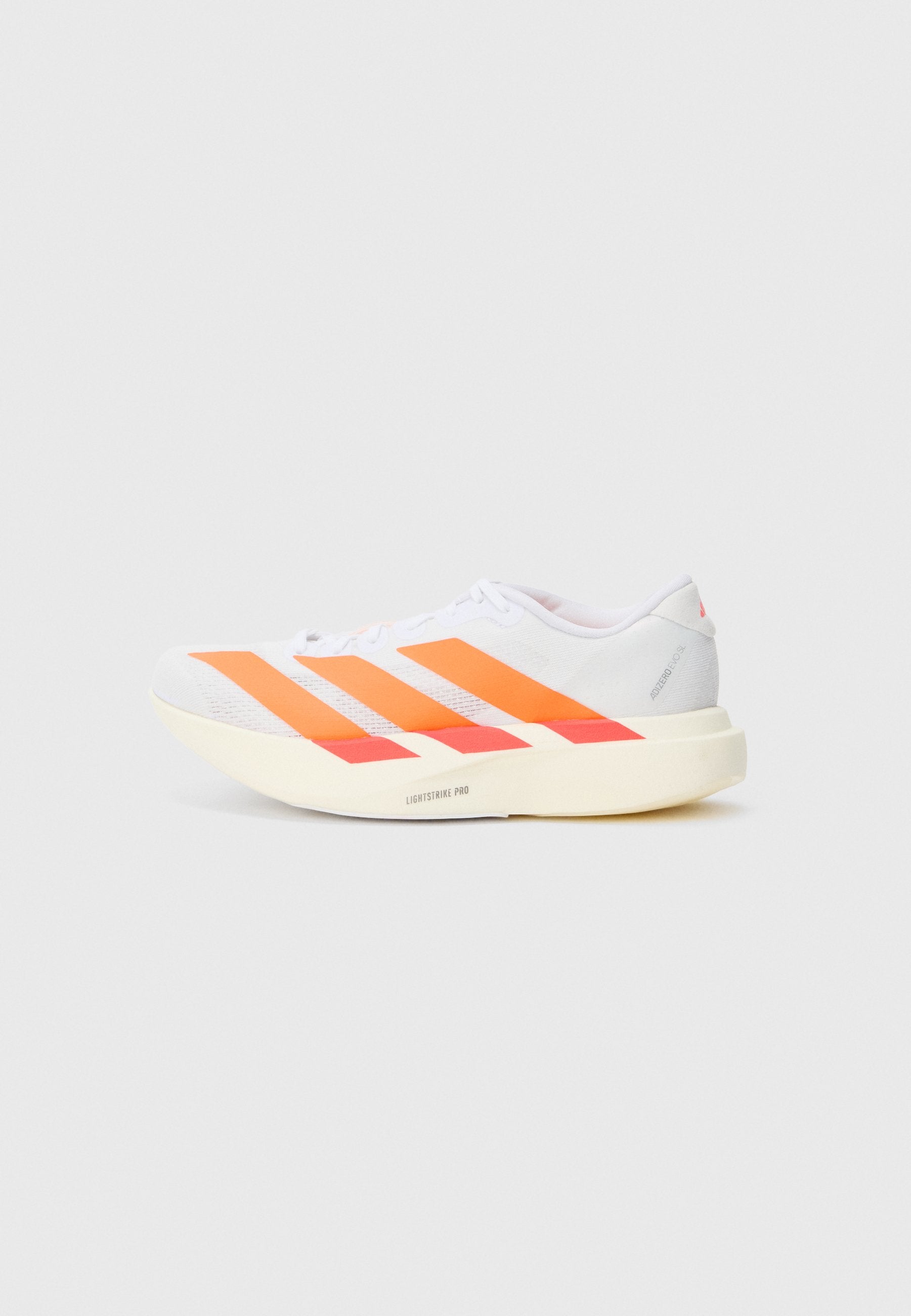 ADIZERO EVO SL J UNISEX - Road running shoes - white/pure orange/lucid red