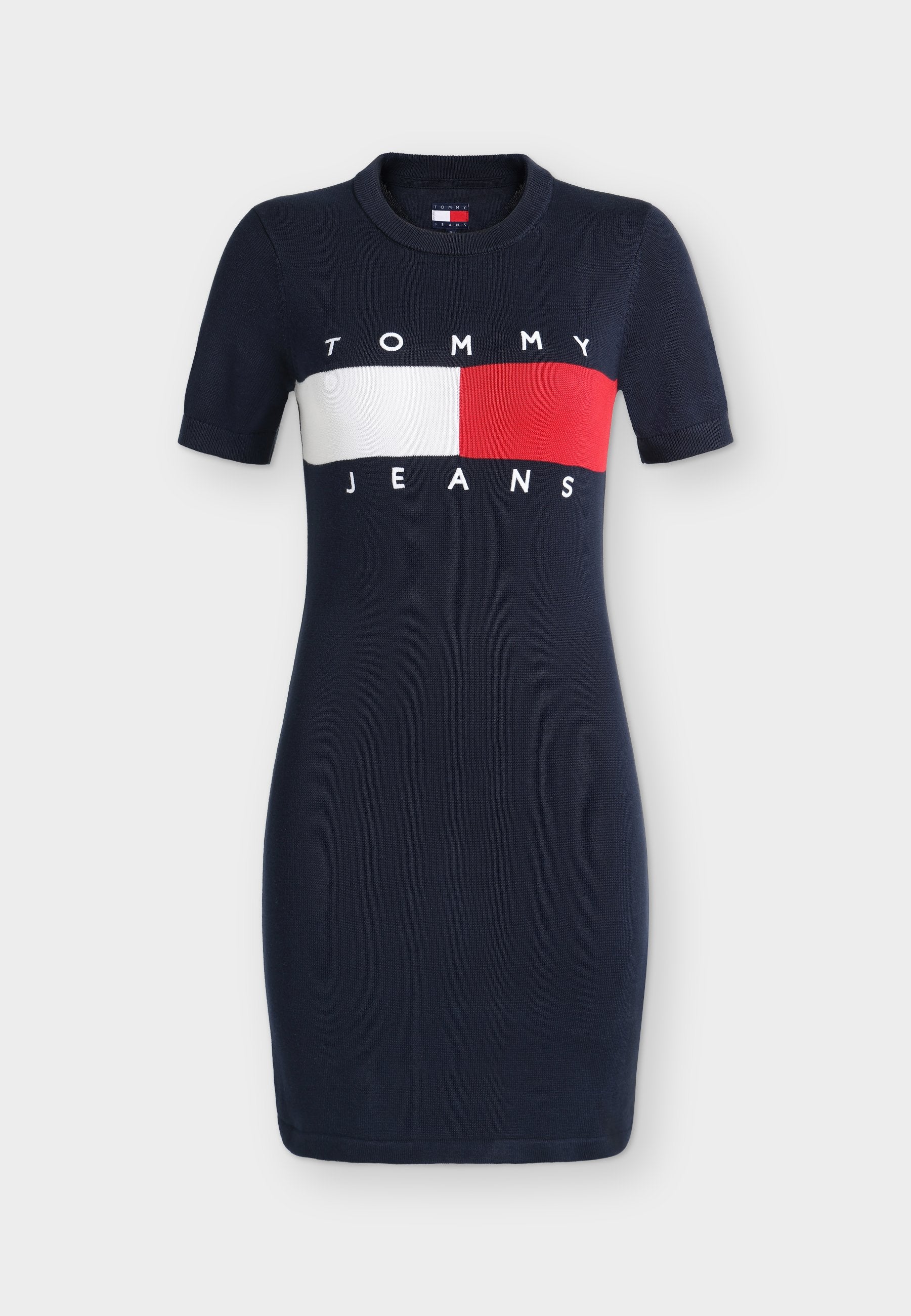 FLAG SWEATER DRESS - T-Shirt Dress - dark night navy