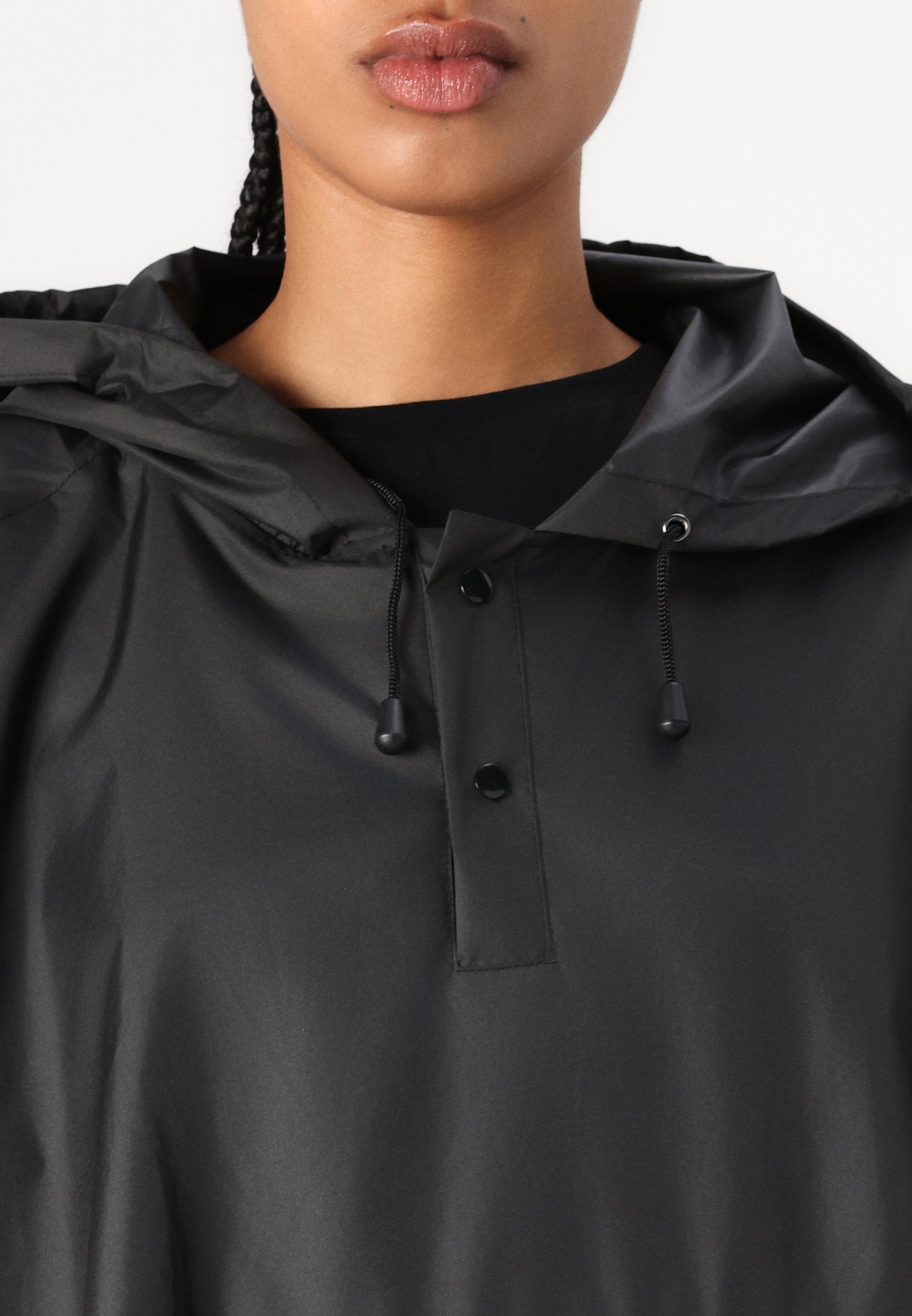 ESSENTIAL PACKABLE PONCHO - Parka - black