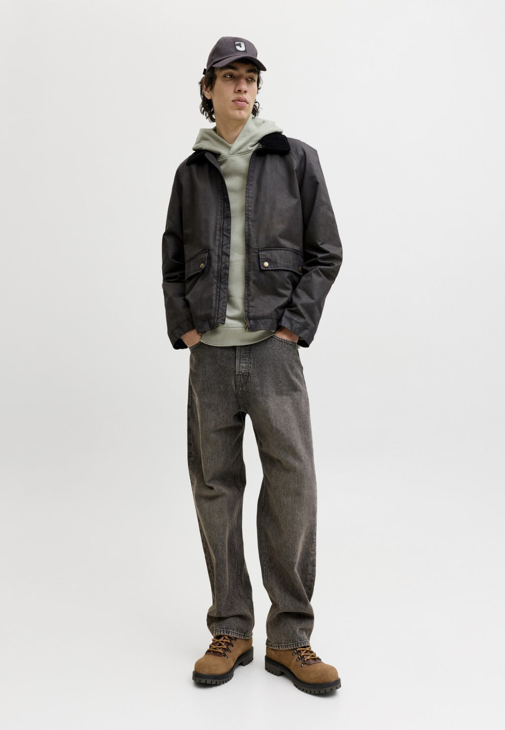 JORNORREBRO TYPO BACK SWEAT HOOD SN - Hoodie - seagrass