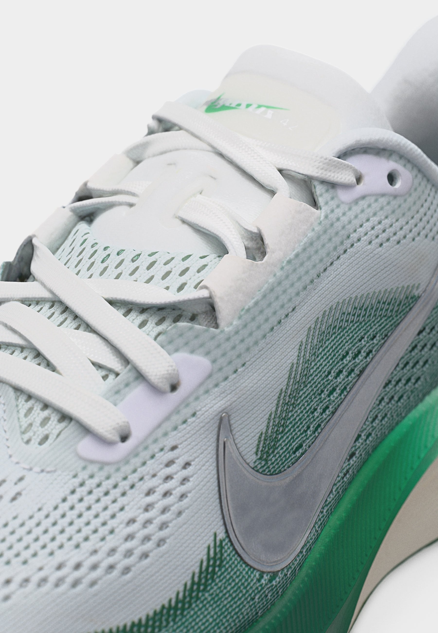 PEGASUS 42 - Road running shoes - white/metallic silver-coloured/malachite/barely green/sail