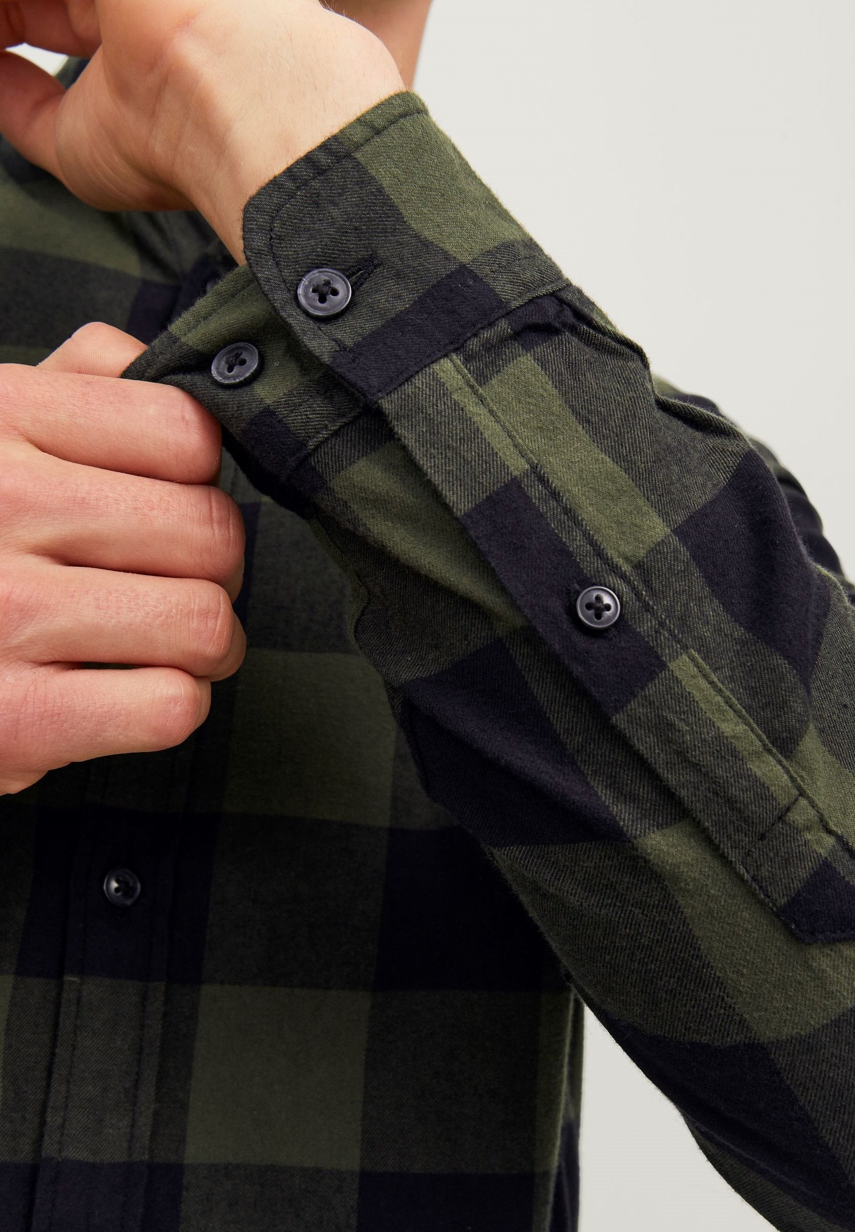 JJEGINGHAM SHIRT - Shirt - dusty olive