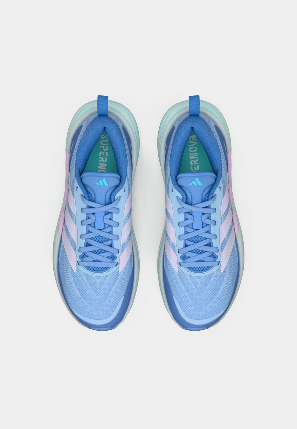 SUPERNOVA GLIDE W - Chaussures de running sur route - glow blue/ice lavender/blue fusion