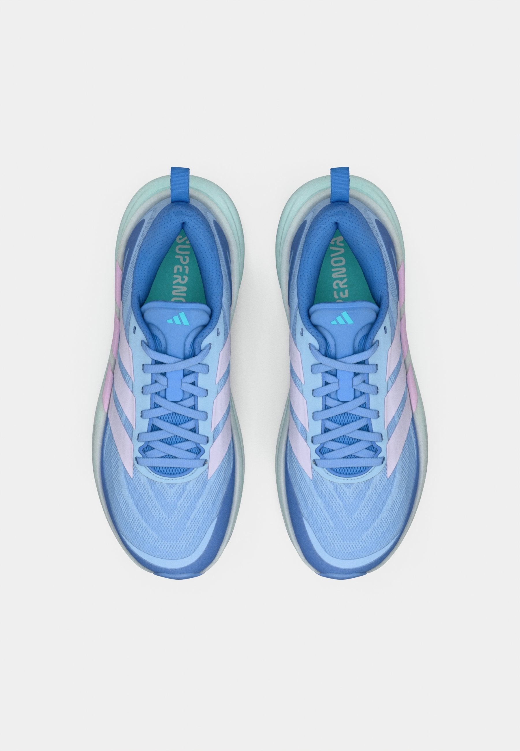 SUPERNOVA GLIDE W - Chaussures de running sur route - glow blue/ice lavender/blue fusion