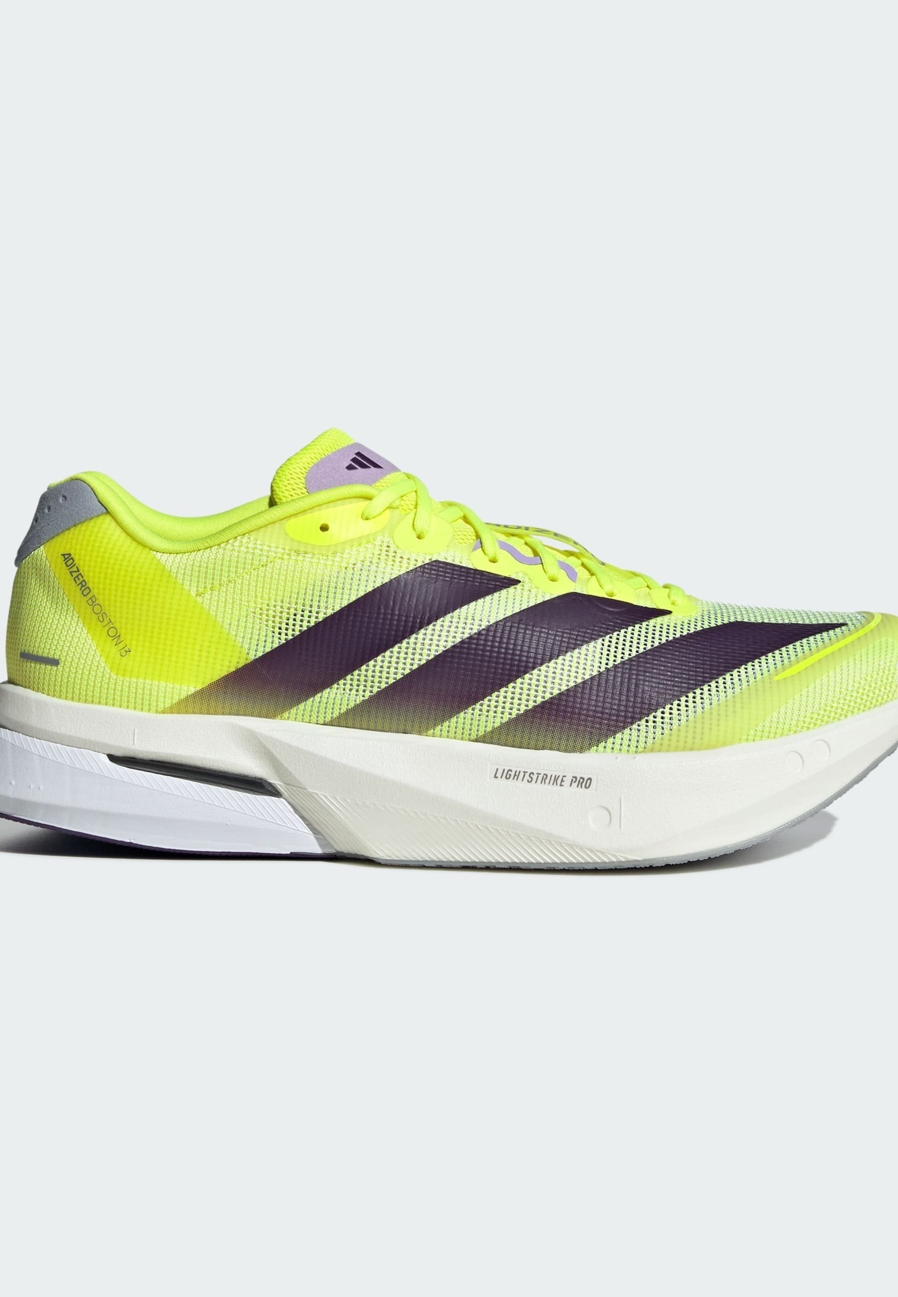 ADIZERO BOSTON 13 M - Road running shoes - solar yellow   aurora plum   powder plum