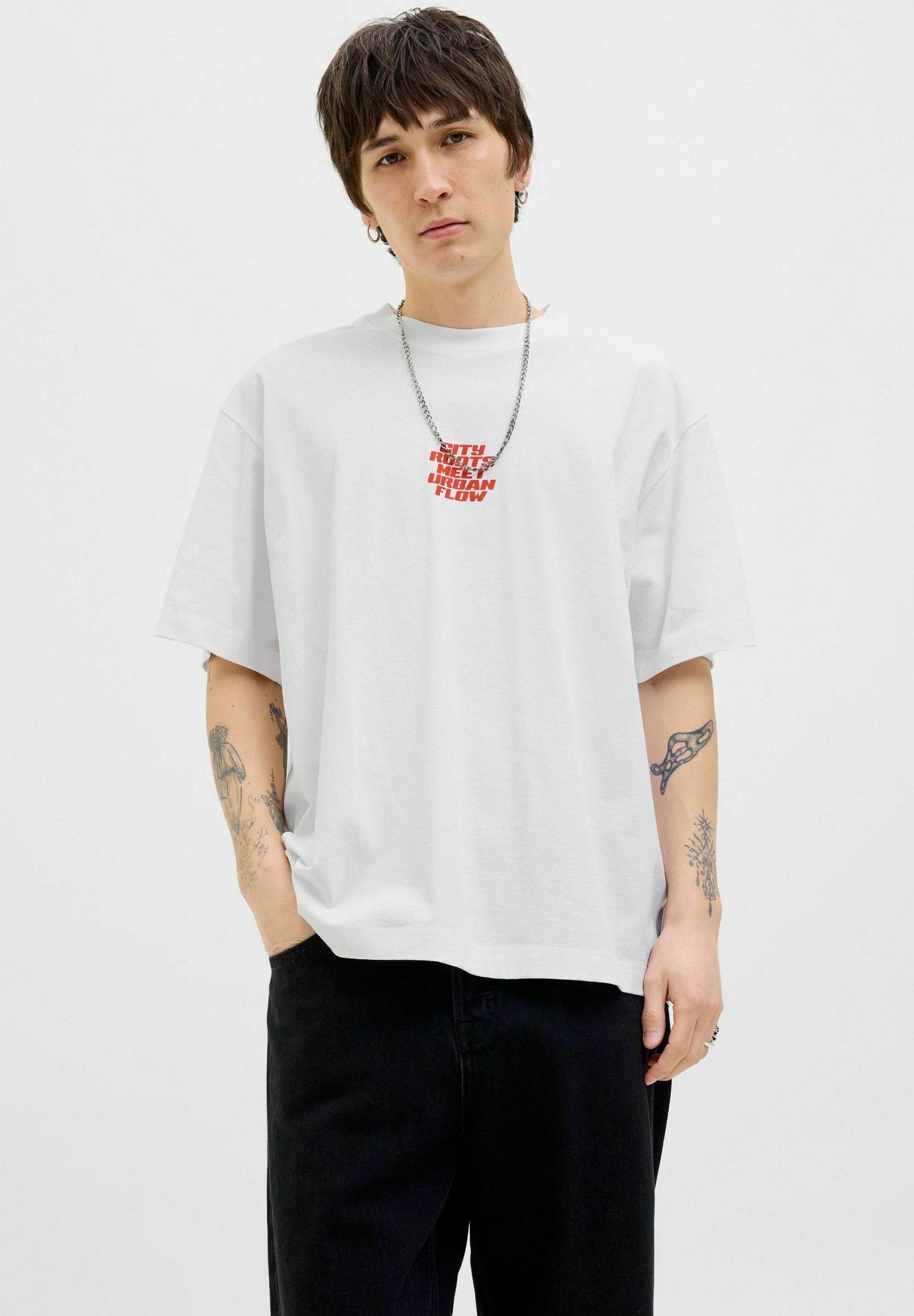 Backprintet - Print T-shirt - bright white