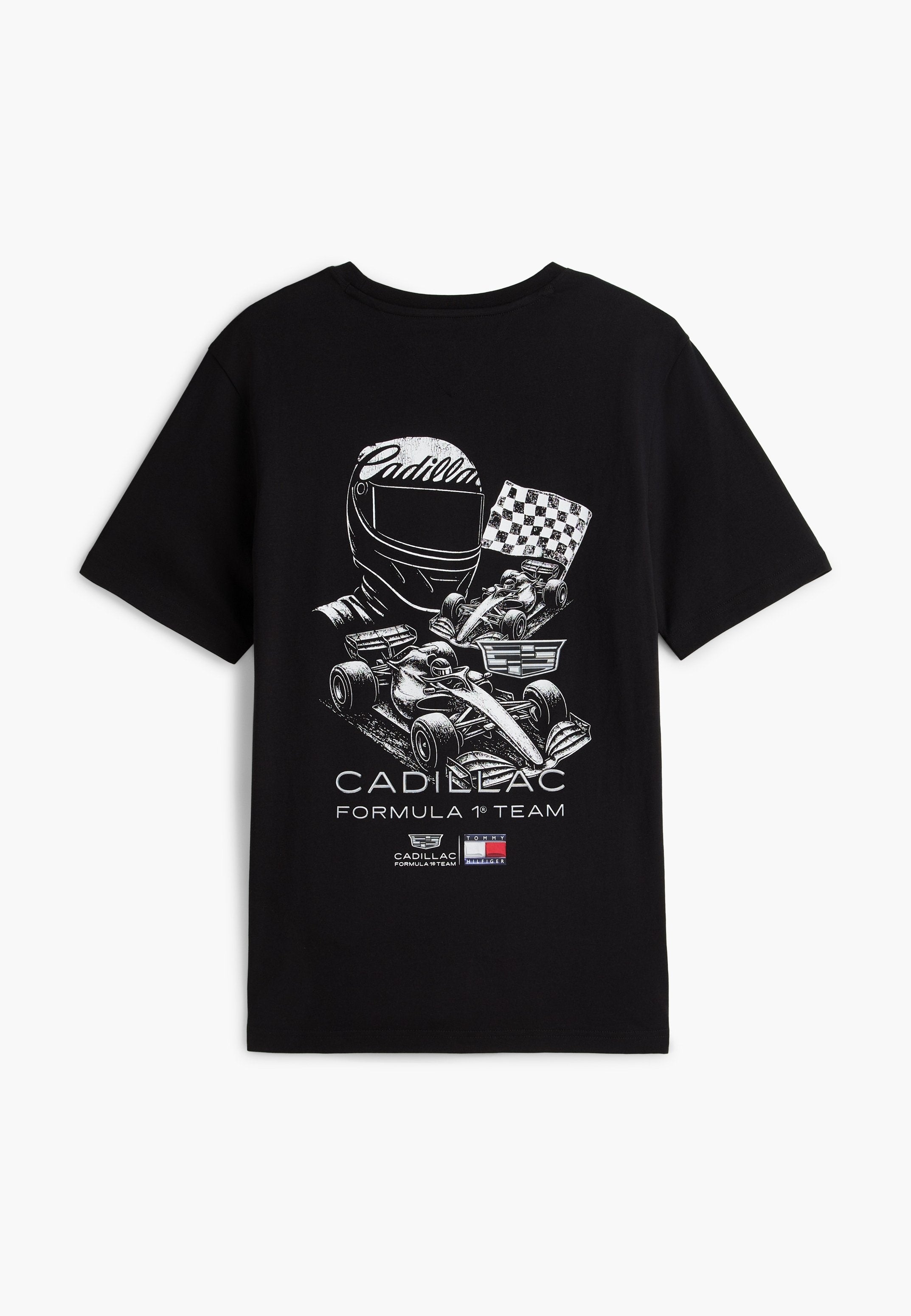 TH X CADILLAC FORMULA 1 TEAM CAR GRAPHIC BLACK TEE UNISEX - Print T-shirt - black