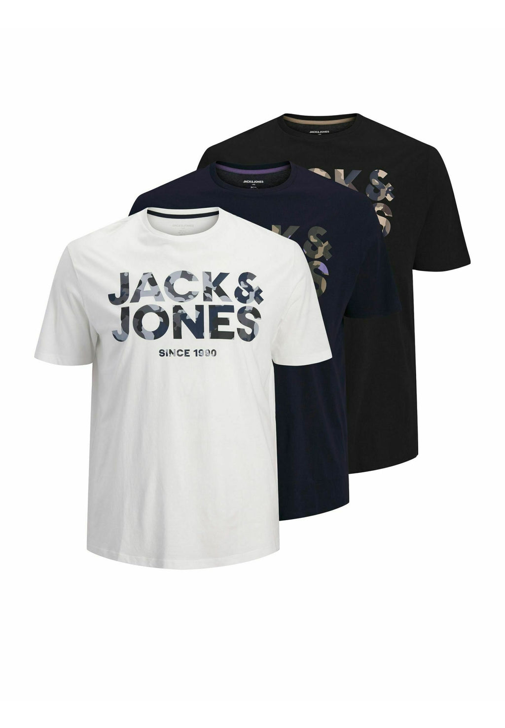 Plus Size 3-pack - Print T-shirt - black