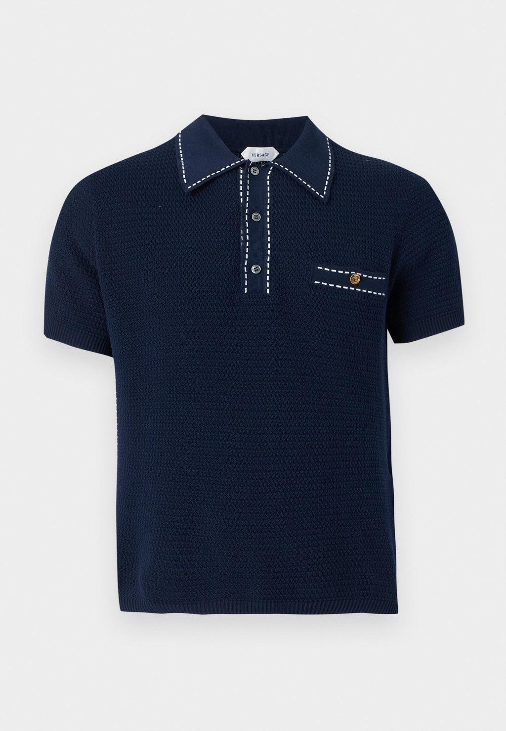 SWEATER TRATTEGGI - Polo shirt - navy