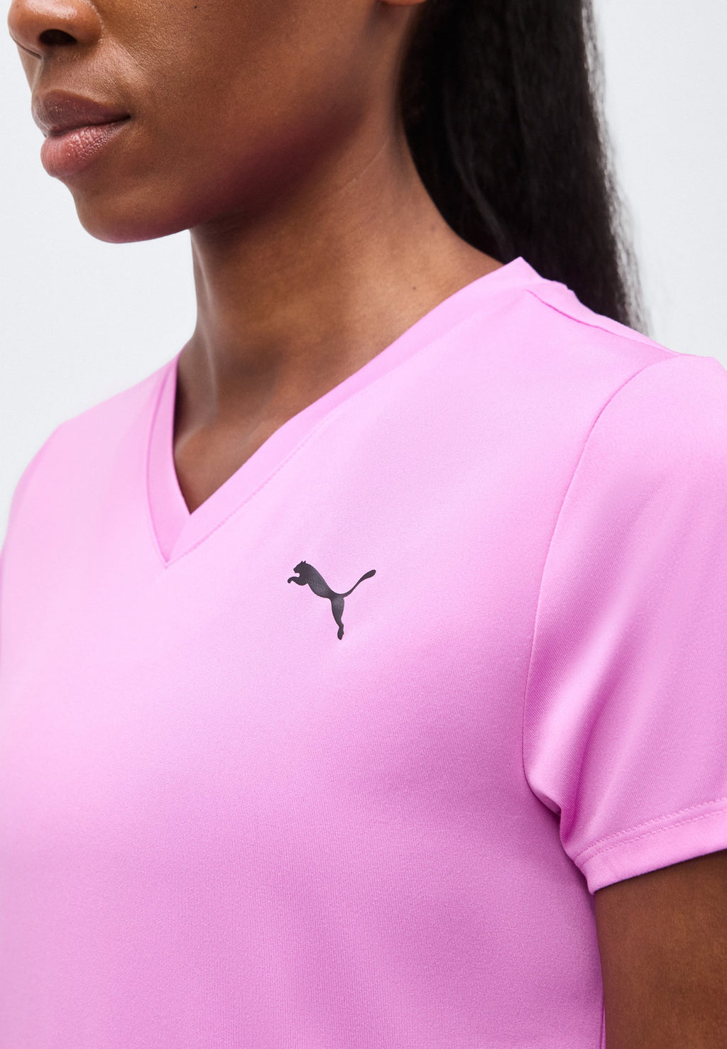 TAD ESSENTIAL V NECK TEE - Sports T-shirt - mauve pop