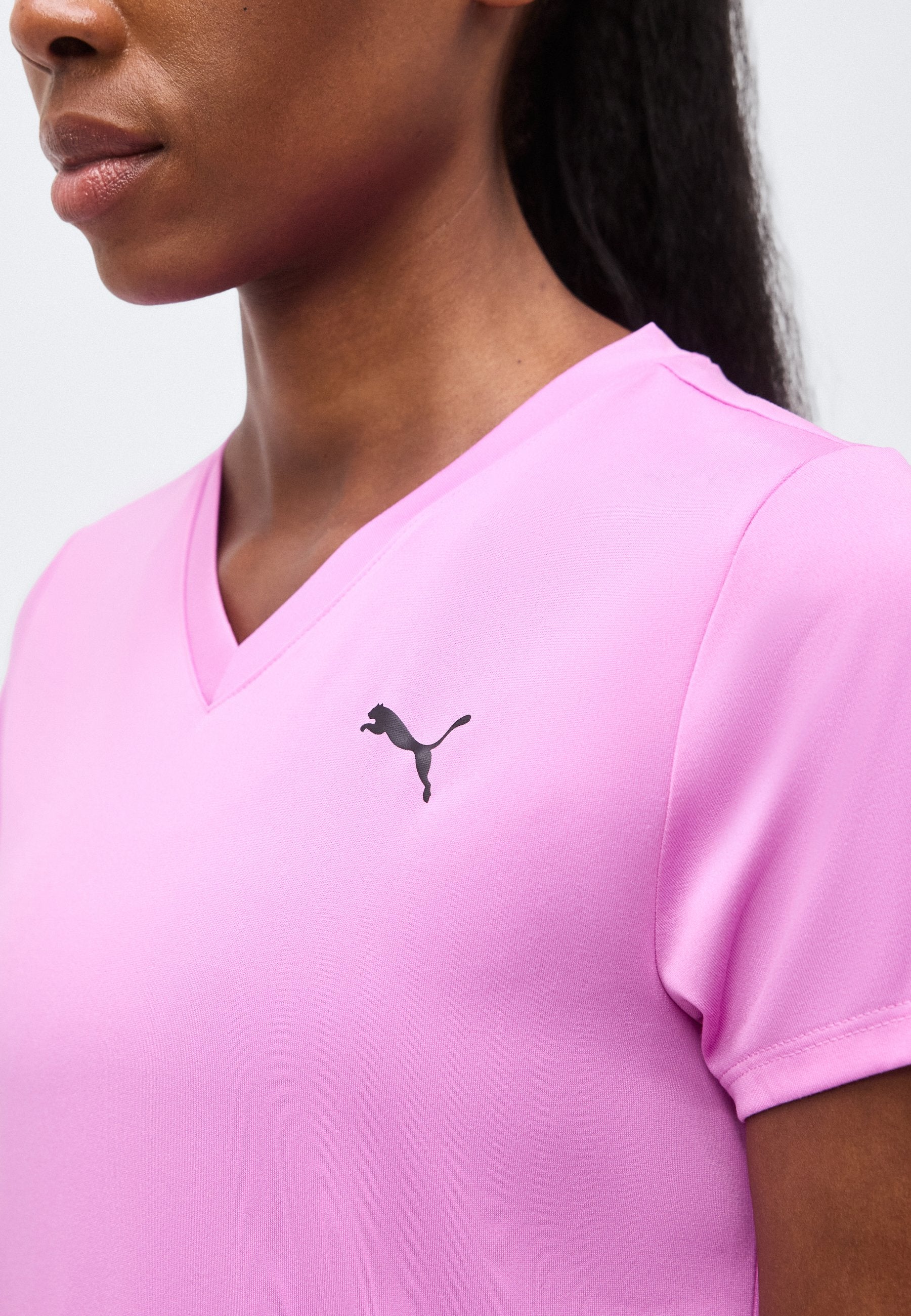 TAD ESSENTIAL V NECK TEE - Sports T-shirt - mauve pop