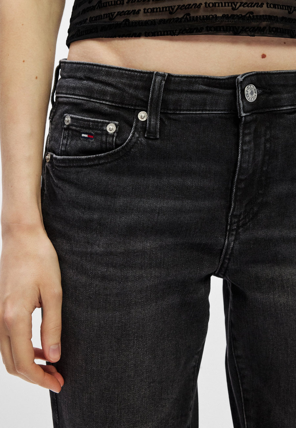 SOPHIE - Dar Paça Jean - siyah denim