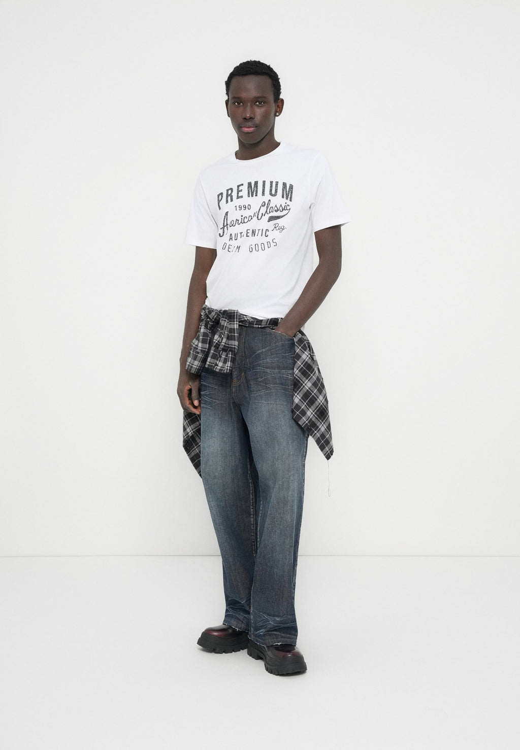 JPRBLUALEX TEE - Print T-shirt - white