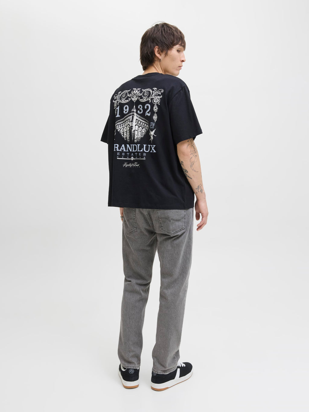 Relaxed Fit JJICHRIS JJORIGINAL SQ 067 NOOS - Bol kesim jean - gri denim