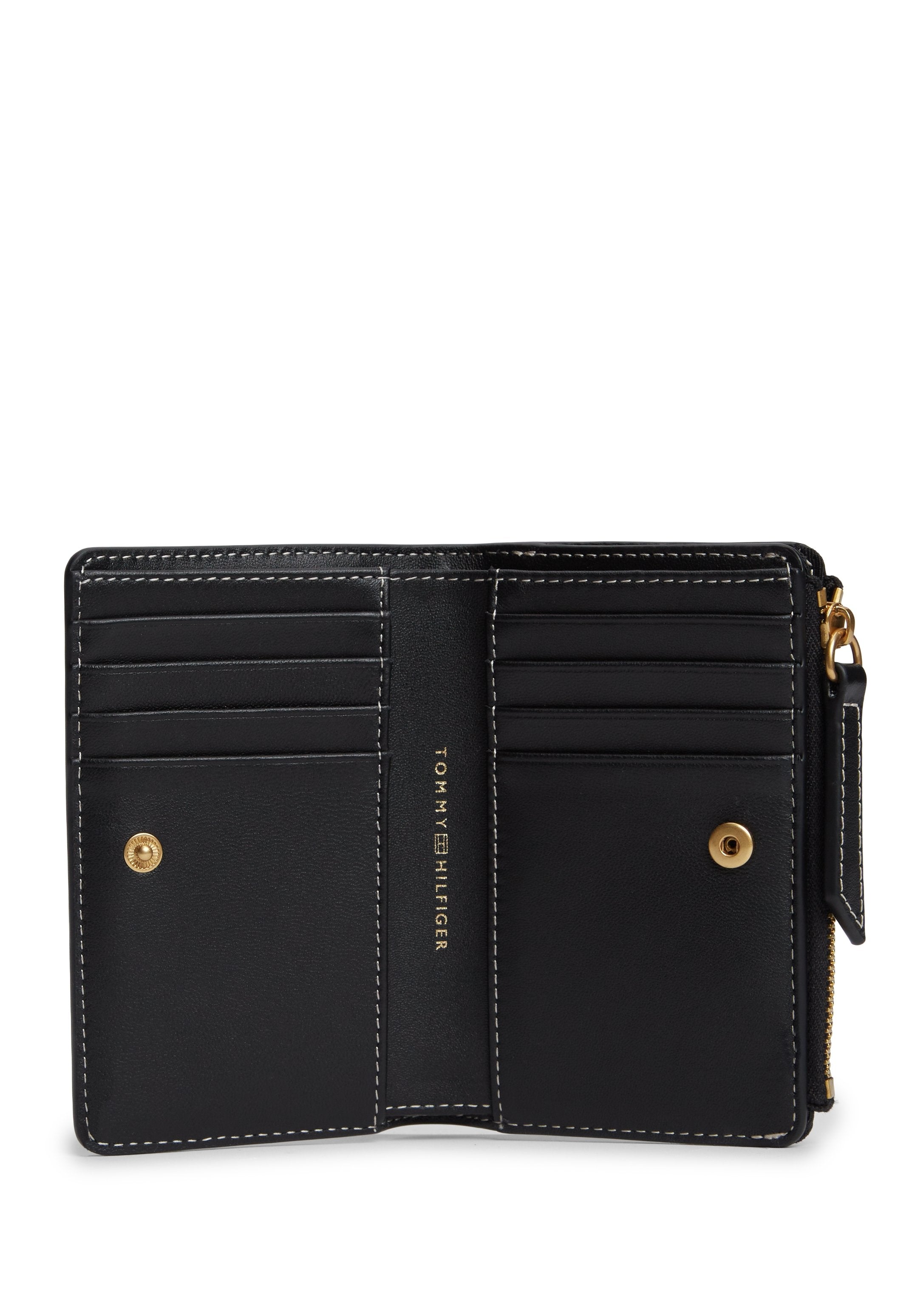 LOGO PLAQUE LEATHER BIFOLD WALLET - Wallet - black