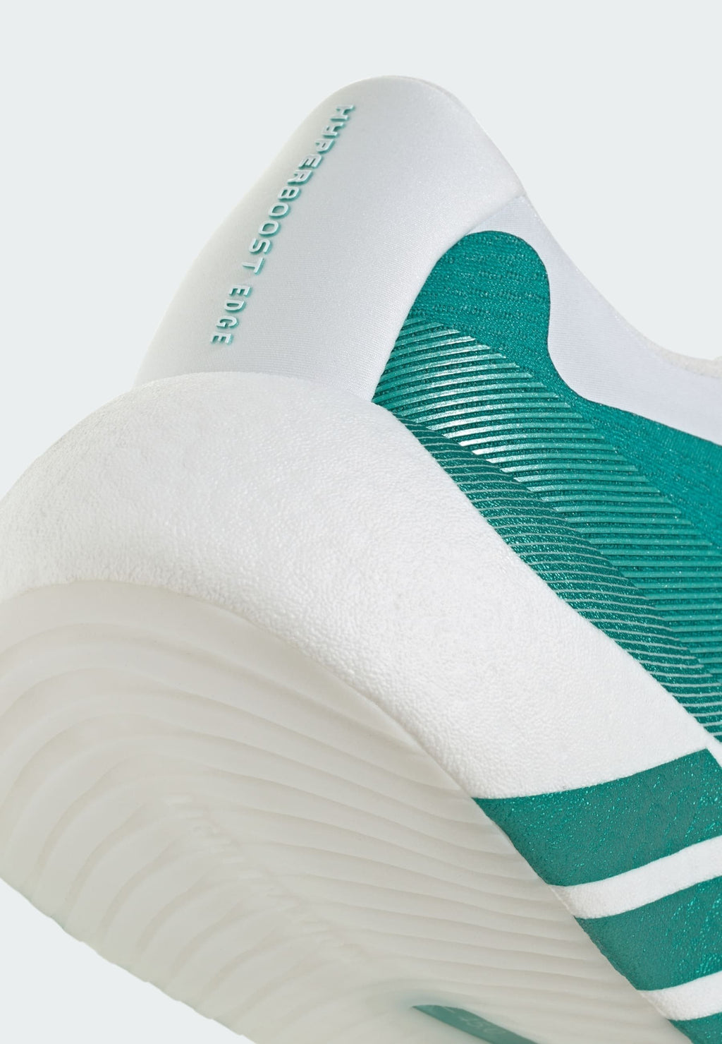 HYPERBOOST EDGE - Road running shoes - cloud white   equipment green    metalic