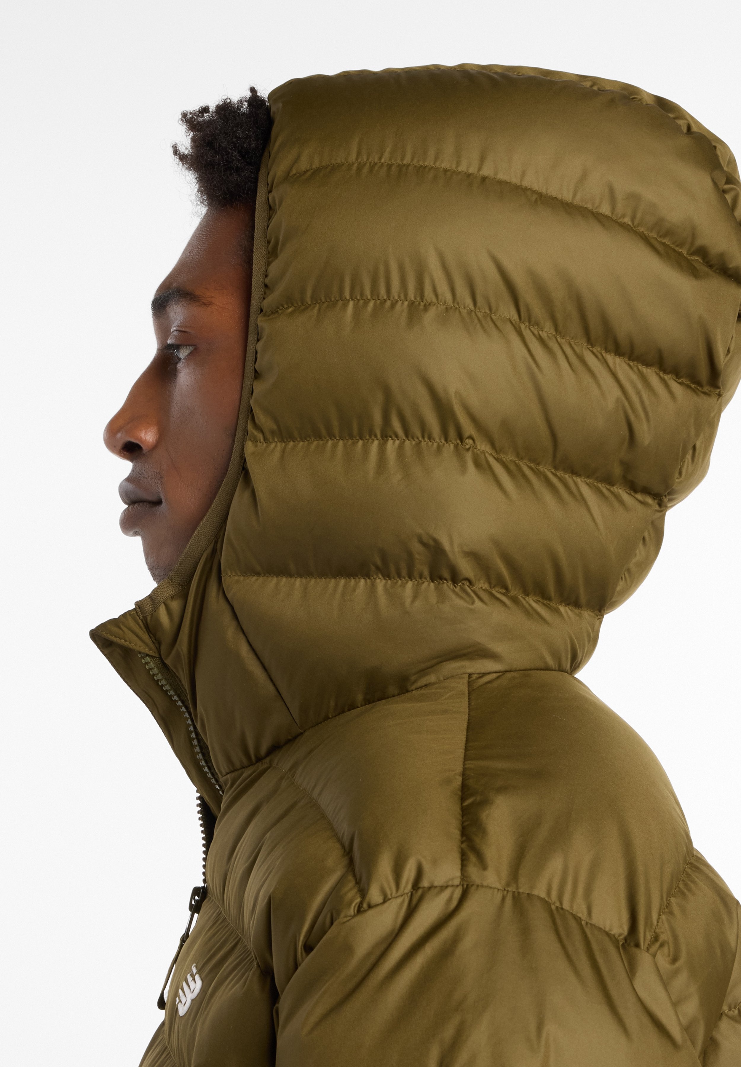 HOODED PUFFER JACKET - Winter jacket - brown