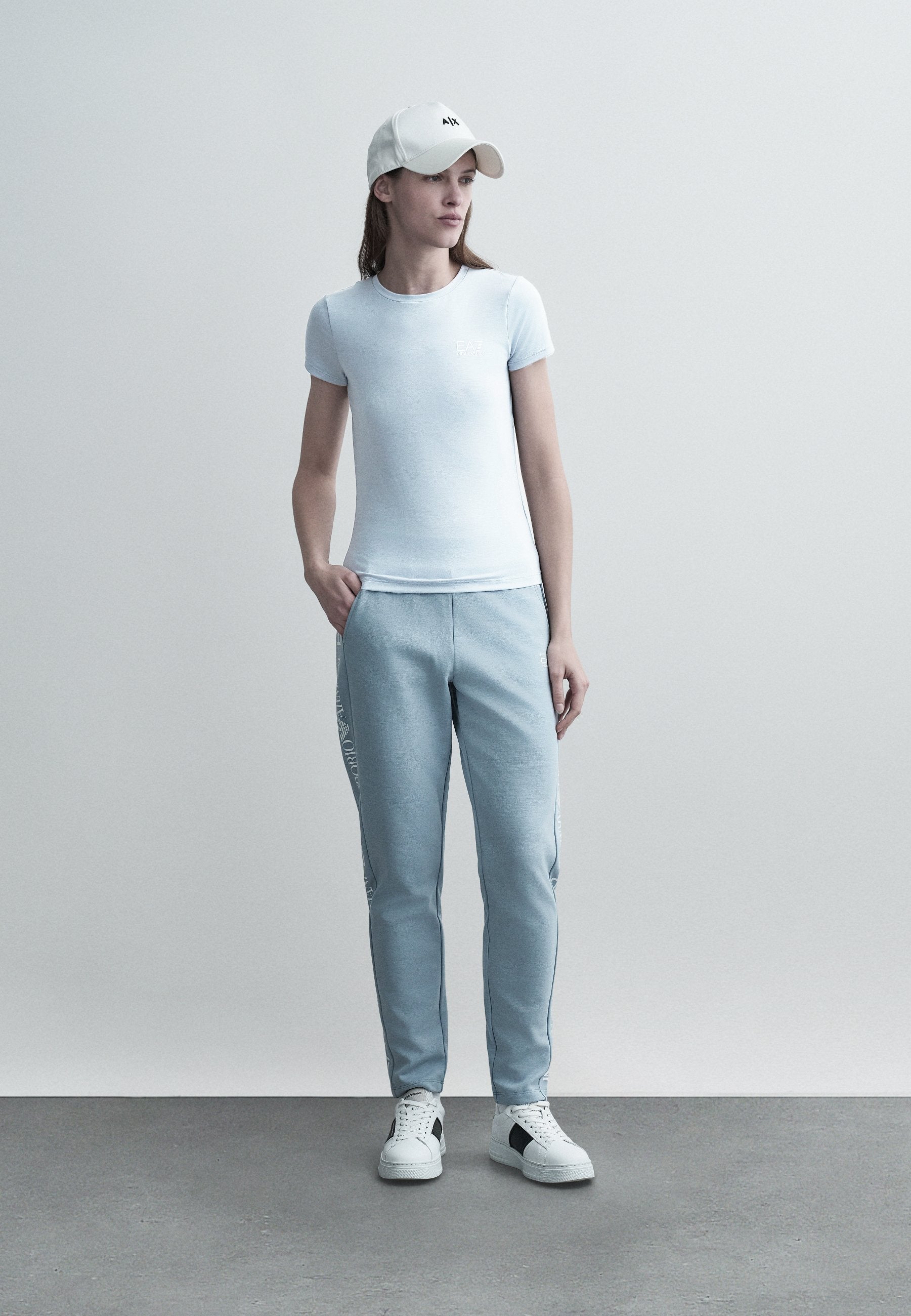 Print T-shirt - zen blue