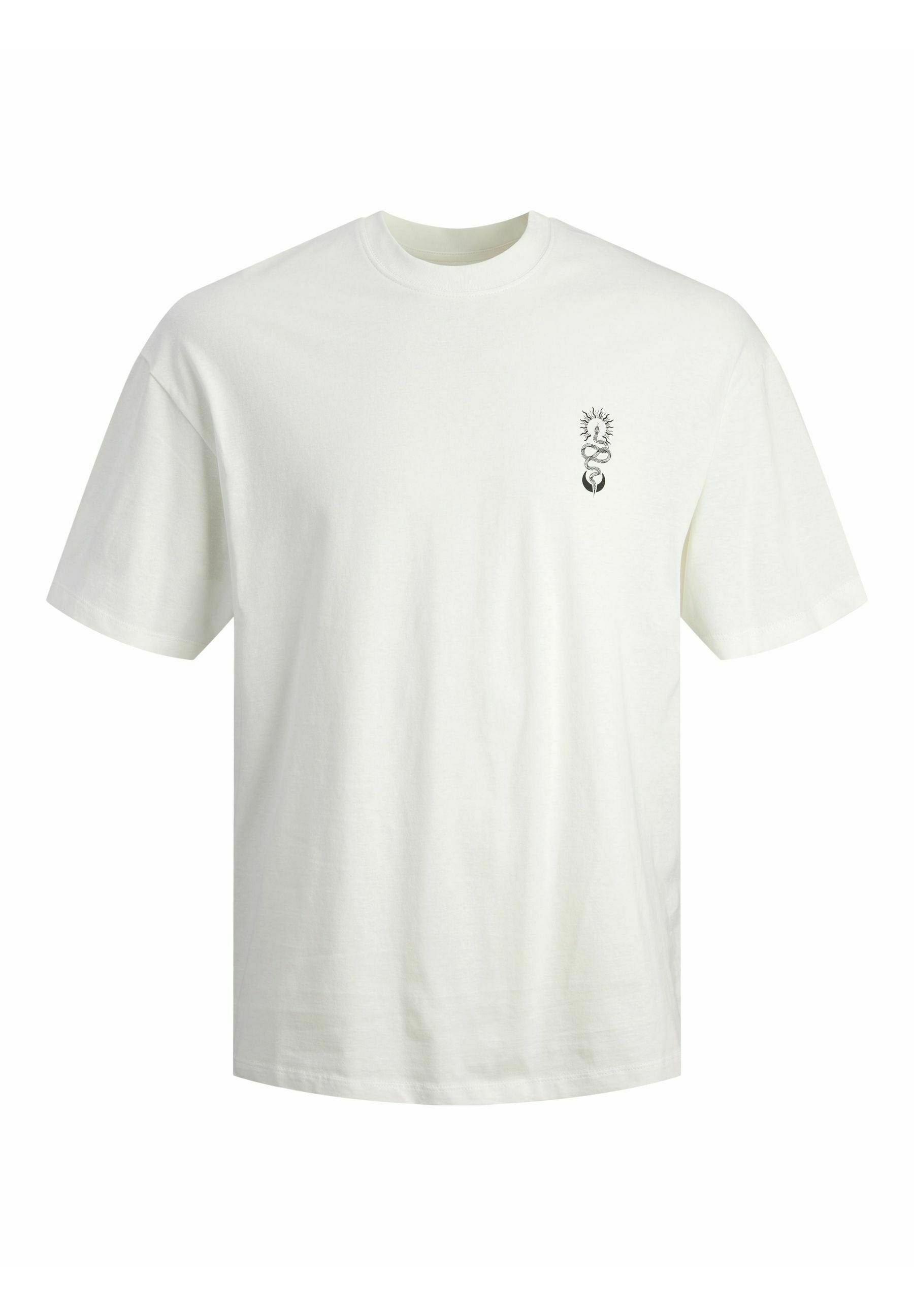 JJHEKTOR TEE CREW NECK - T-shirt imprimé - cloud dancer