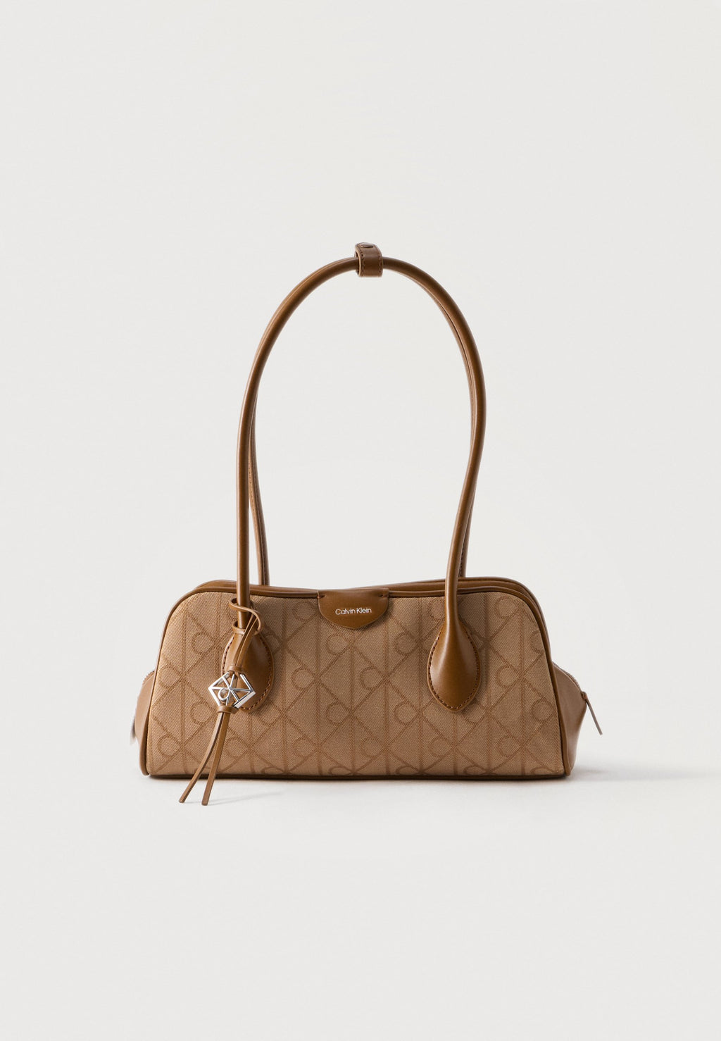 EMBLEM TRIO JACQUARD SHOULDER - Handbag - beige