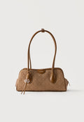 EMBLEM TRIO JACQUARD SHOULDER - Handbag - beige
