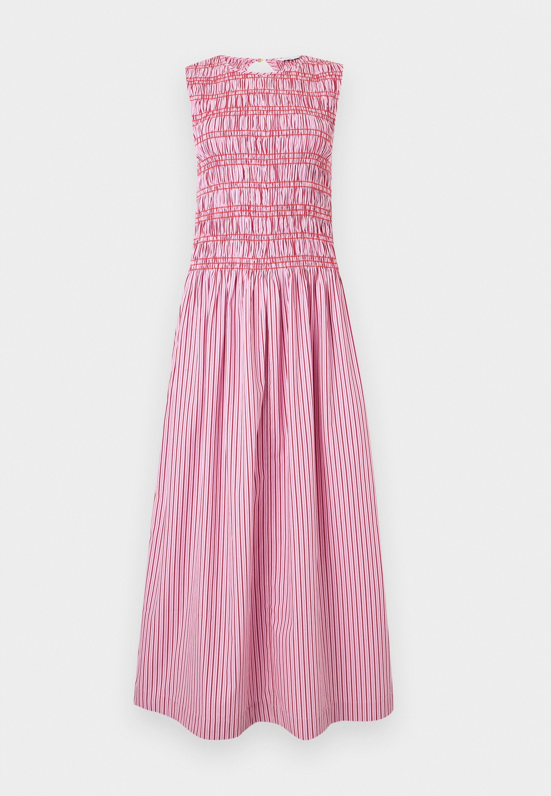 SMOCKING STRIPE MIDI  - Day dress - pink