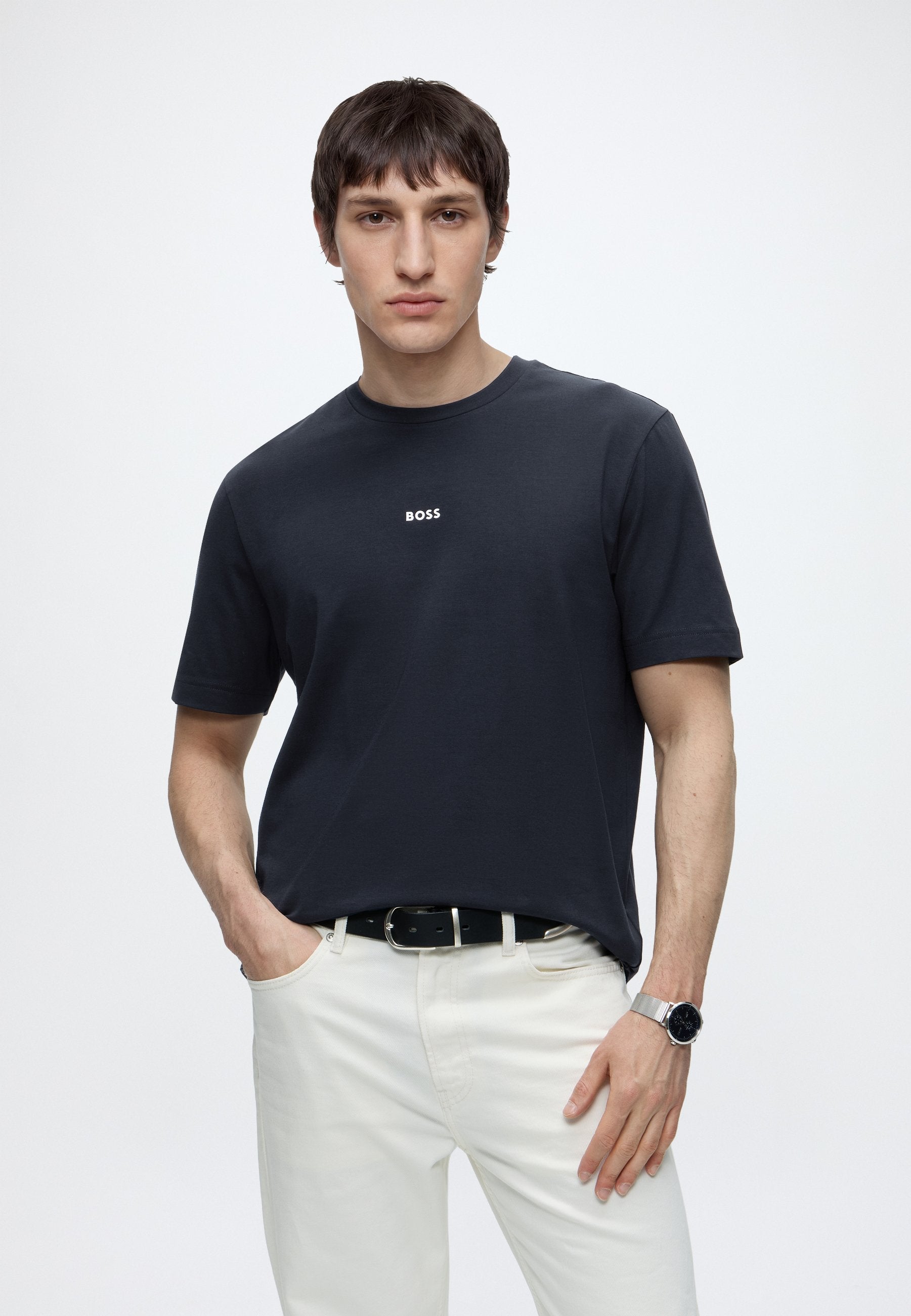 TCHUP - Basic T-shirt - dark blue