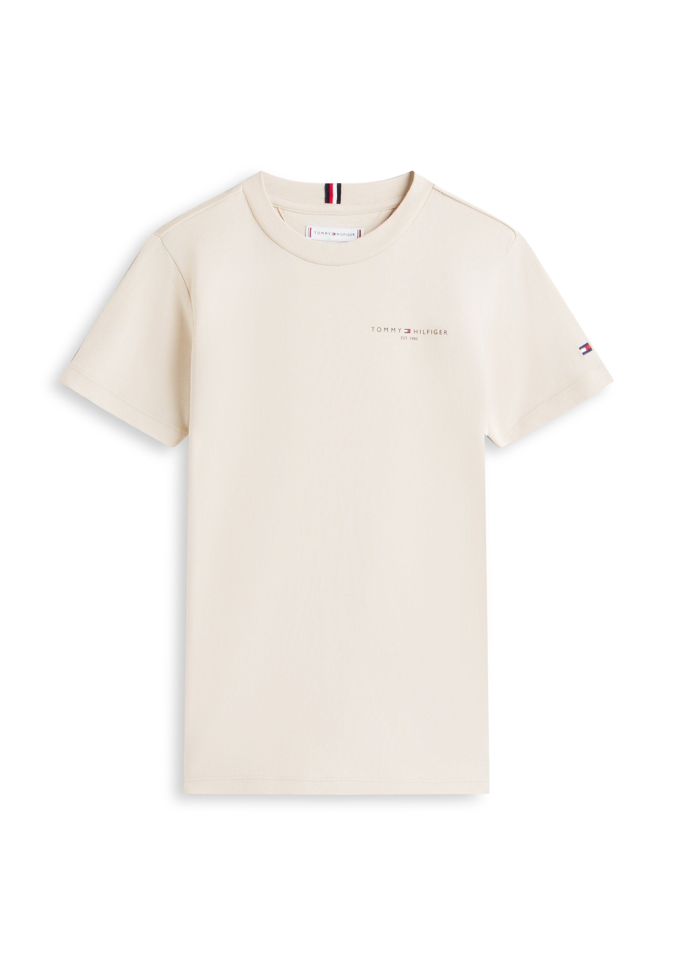 TEE-SHIRT RAS DE COU LOGO JERSEY - T-shirt basique - classic beige