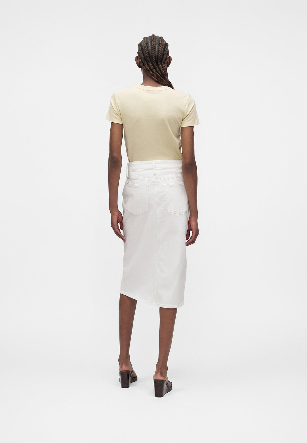 Denim skirt - fresh white