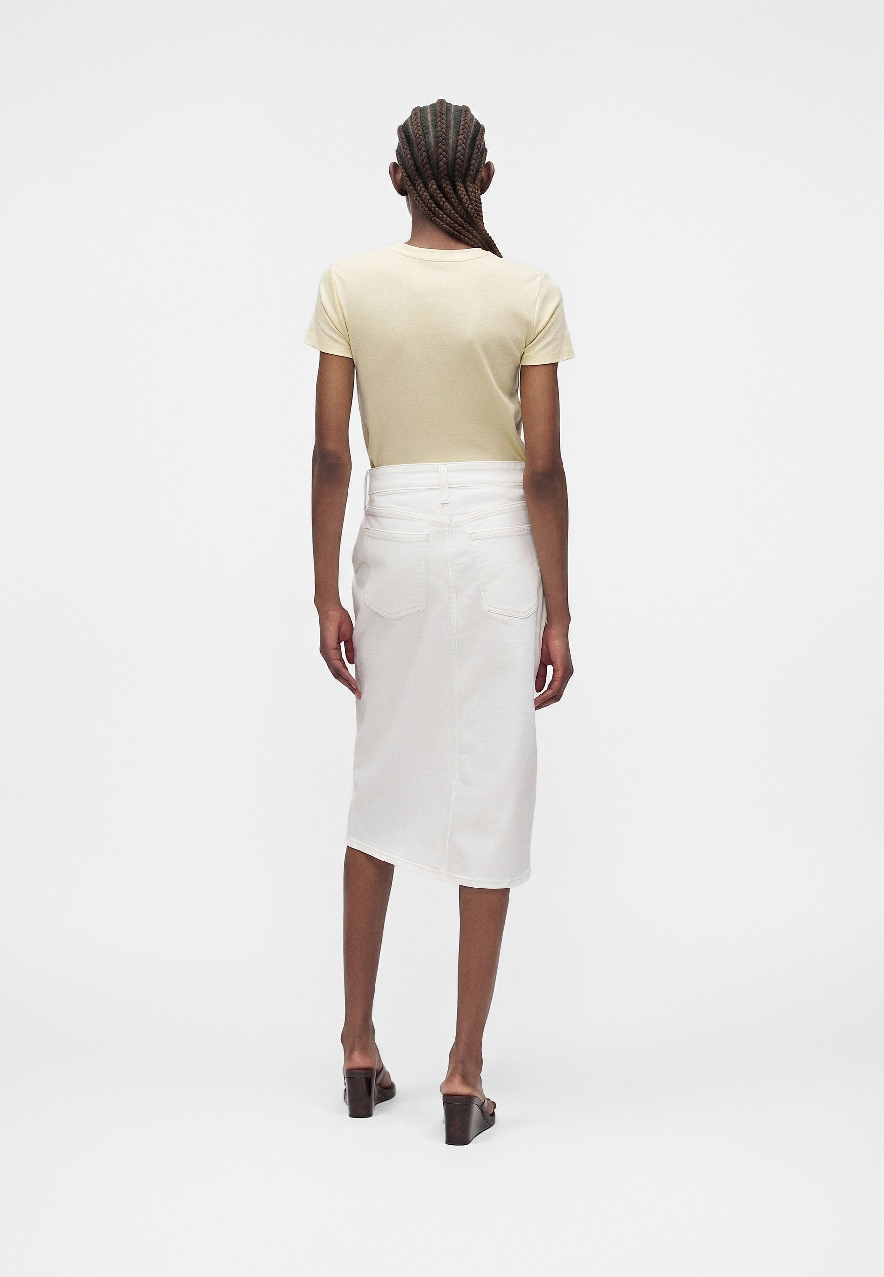 Denim skirt - fresh white